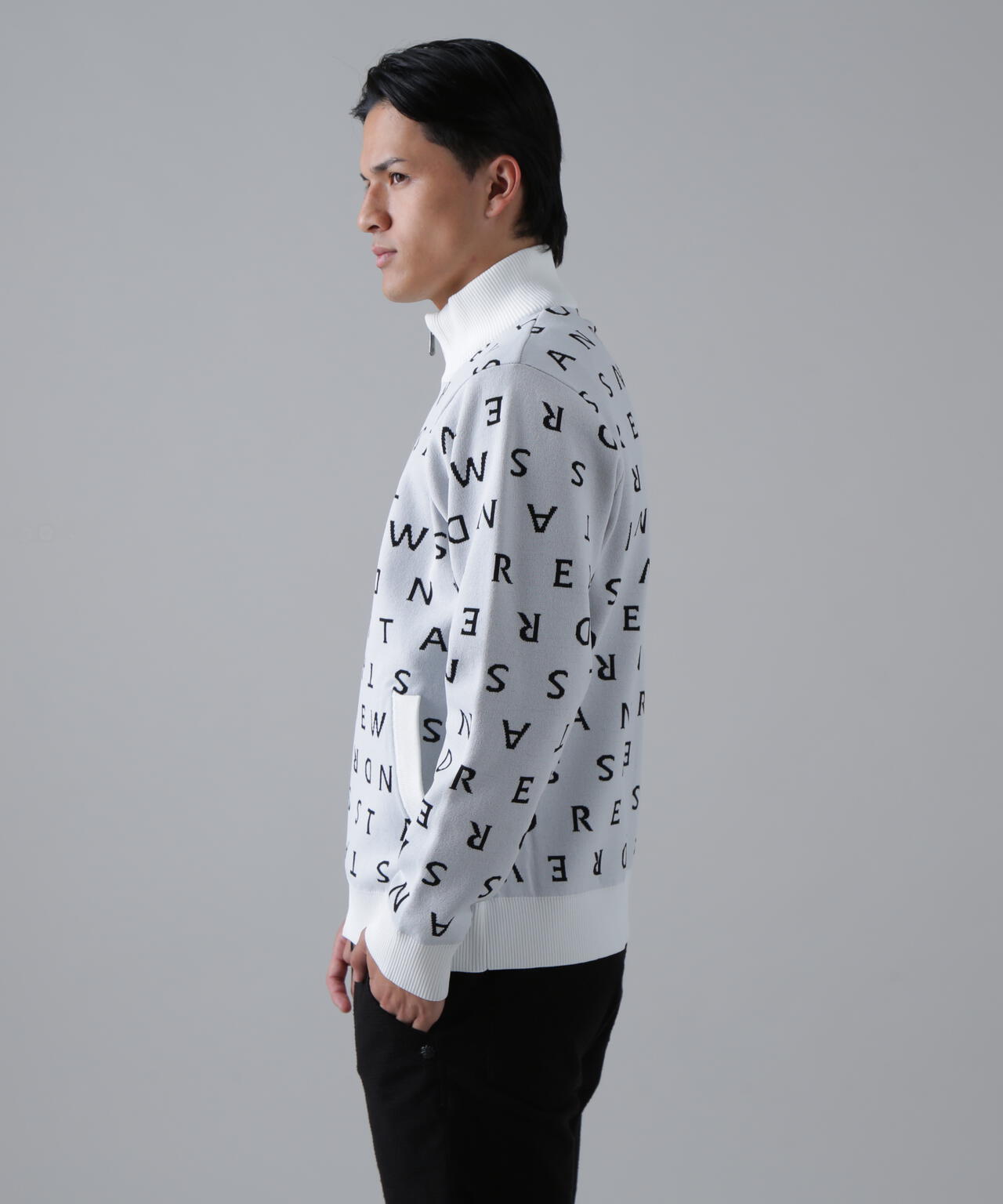 14Gロゴジャガードフルジップニット (MENS)
