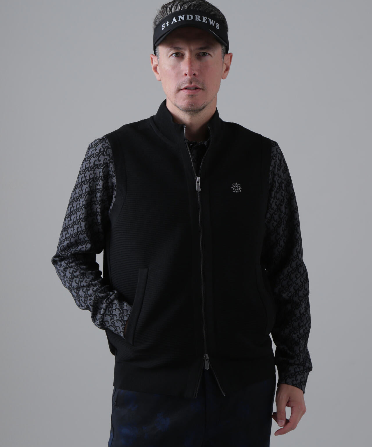 14Gフルジップアップニットベスト (MENS)