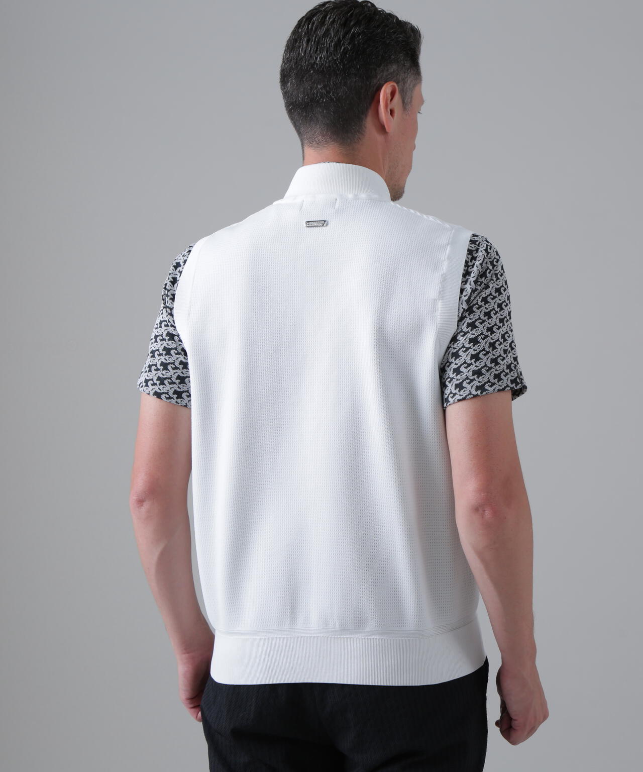 14Gフルジップアップニットベスト (MENS)