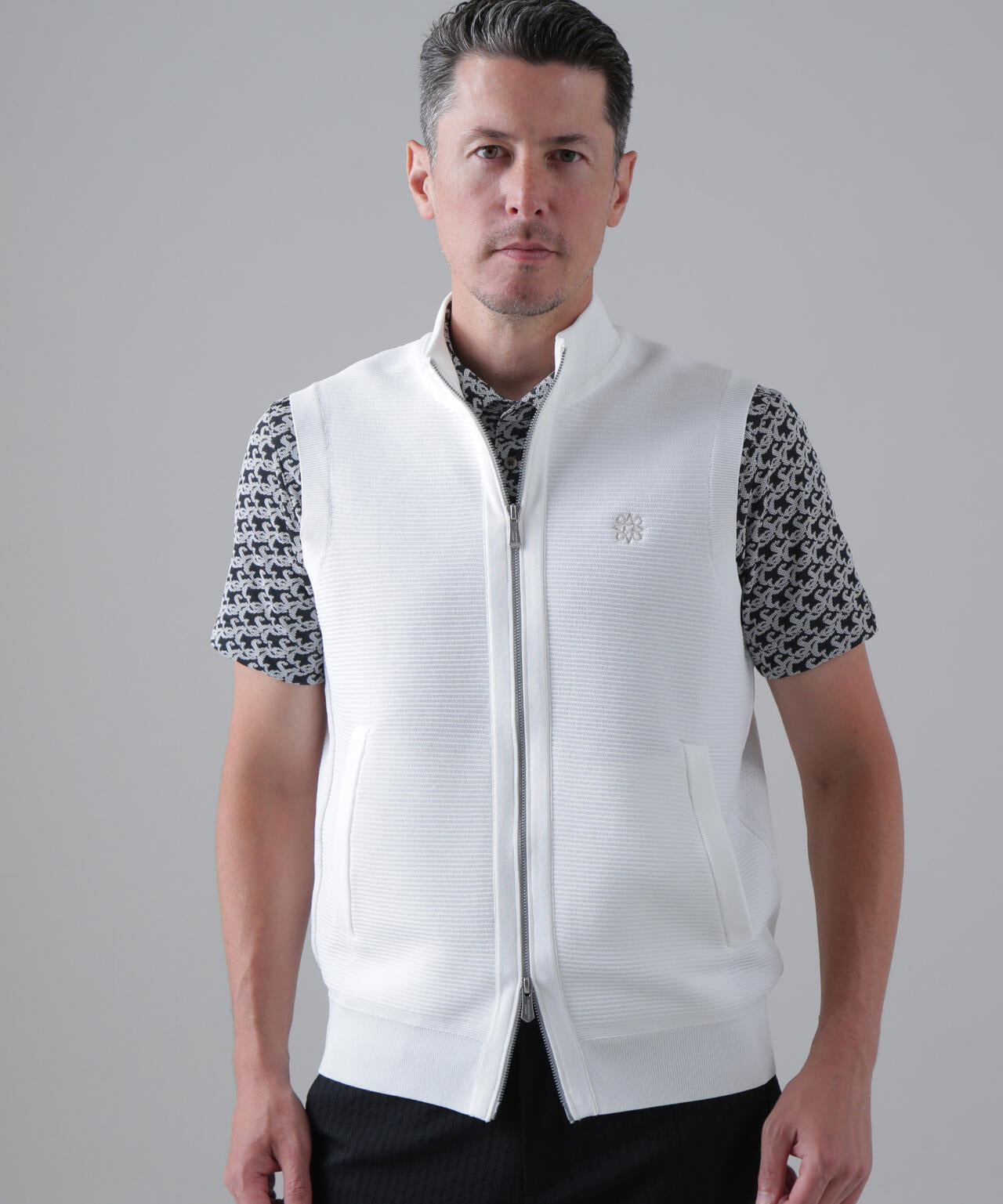 14Gフルジップアップニットベスト (MENS) | St ANDREWS（セント