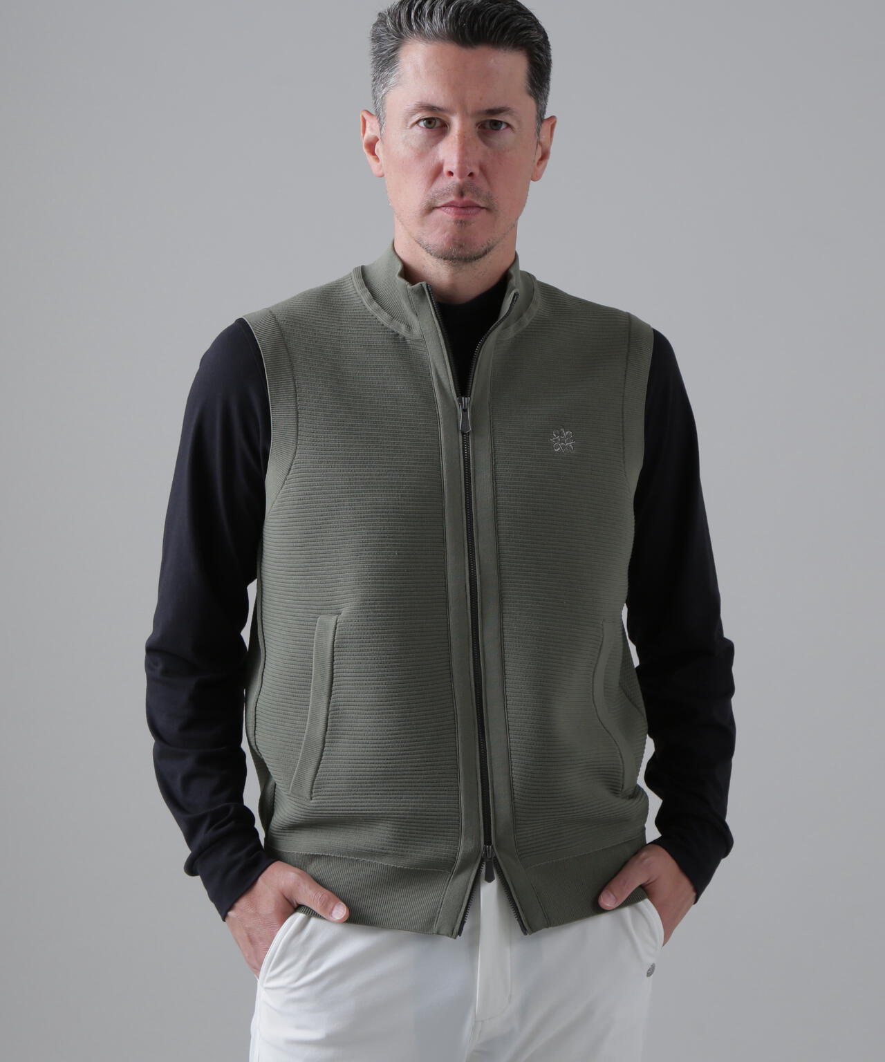 14Gフルジップアップニットベスト (MENS) | St ANDREWS（セント