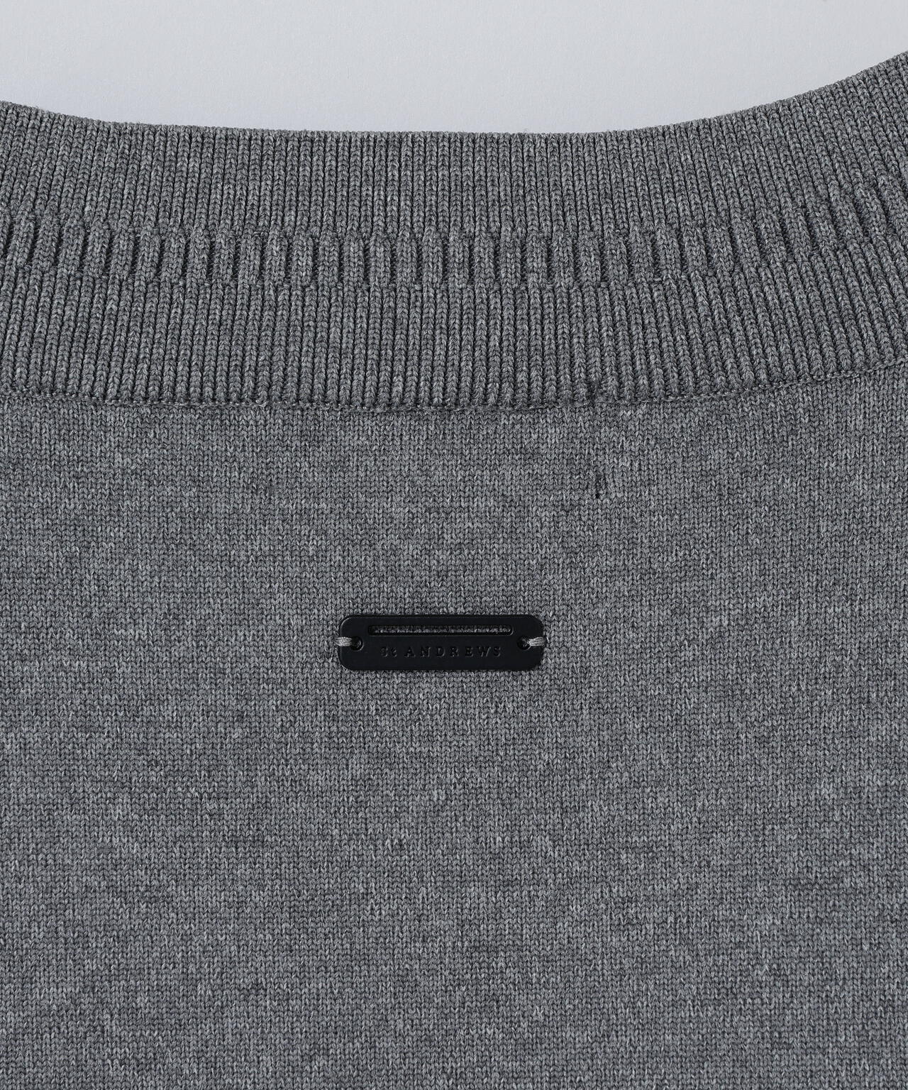 14Ｇ天竺×ケーブル Vネックニットベスト (MENS)