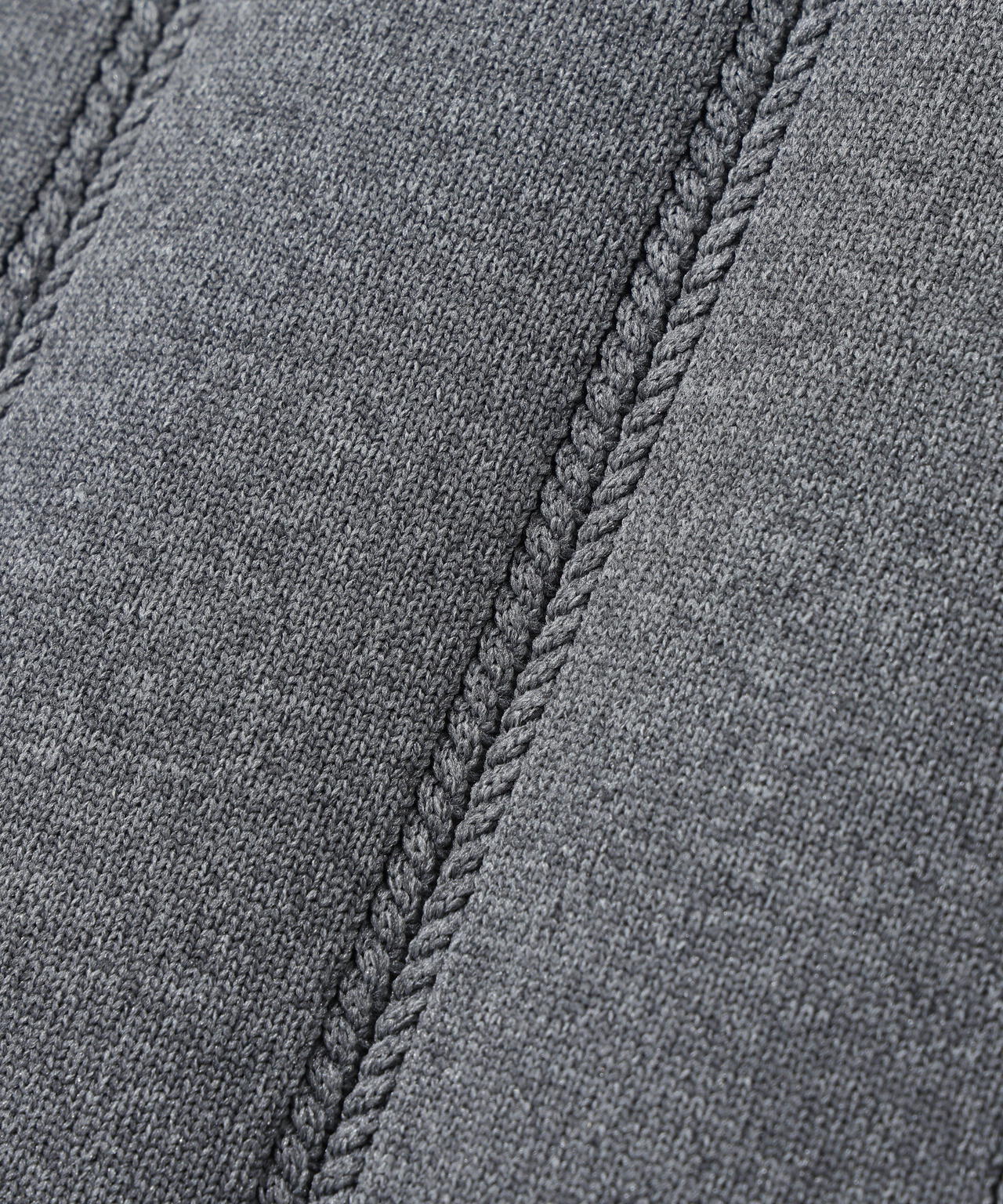 14Ｇ天竺×ケーブル Vネックニットベスト (MENS)