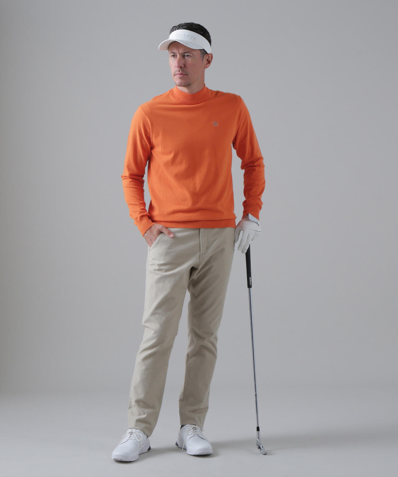 カシミヤタッチ天竺モックネックニットプルオーバー (MENS) | St