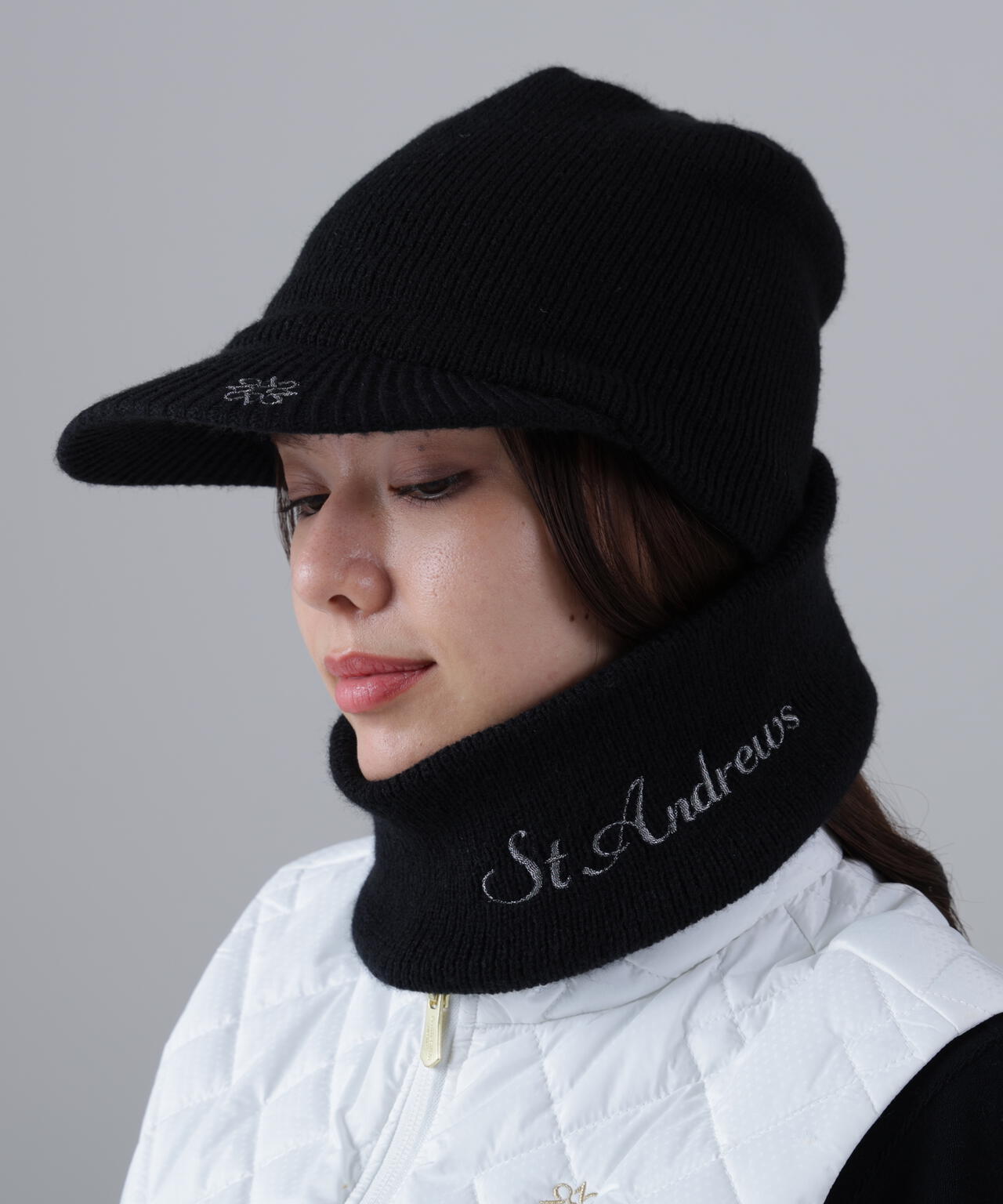 ST ANDREWS 2点セット セーター　スカート ANY SIS スカート 「2SET」チェック ジャンパースカート× ニット