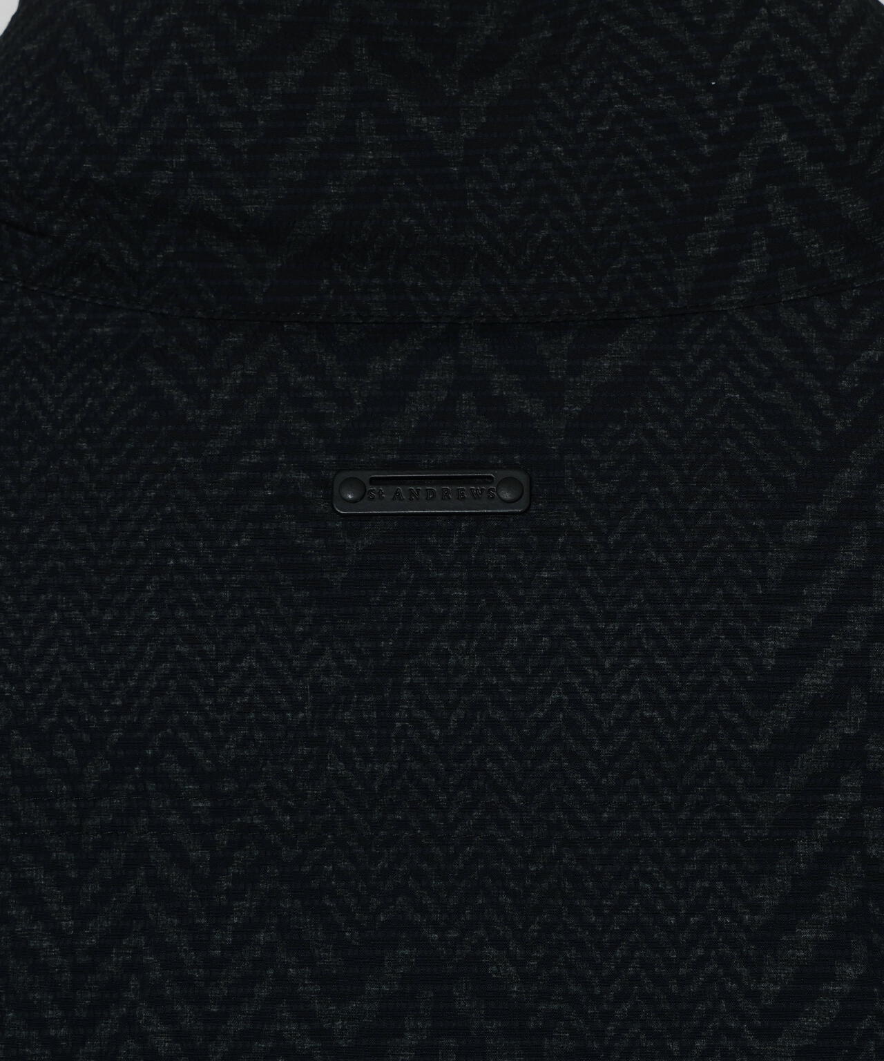 ヘリンボーンプリント中綿キルトブルゾン (MENS)