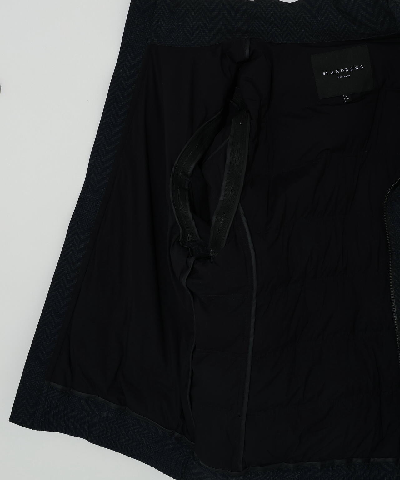 ヘリンボーンプリント中綿キルトブルゾン (MENS) | St ANDREWS（セント