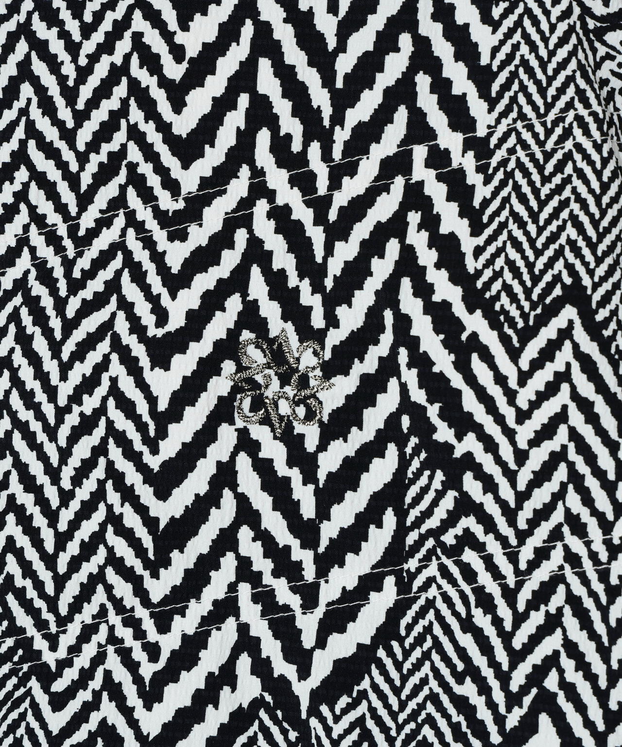 ヘリンボーンプリント中綿キルトブルゾン (MENS)