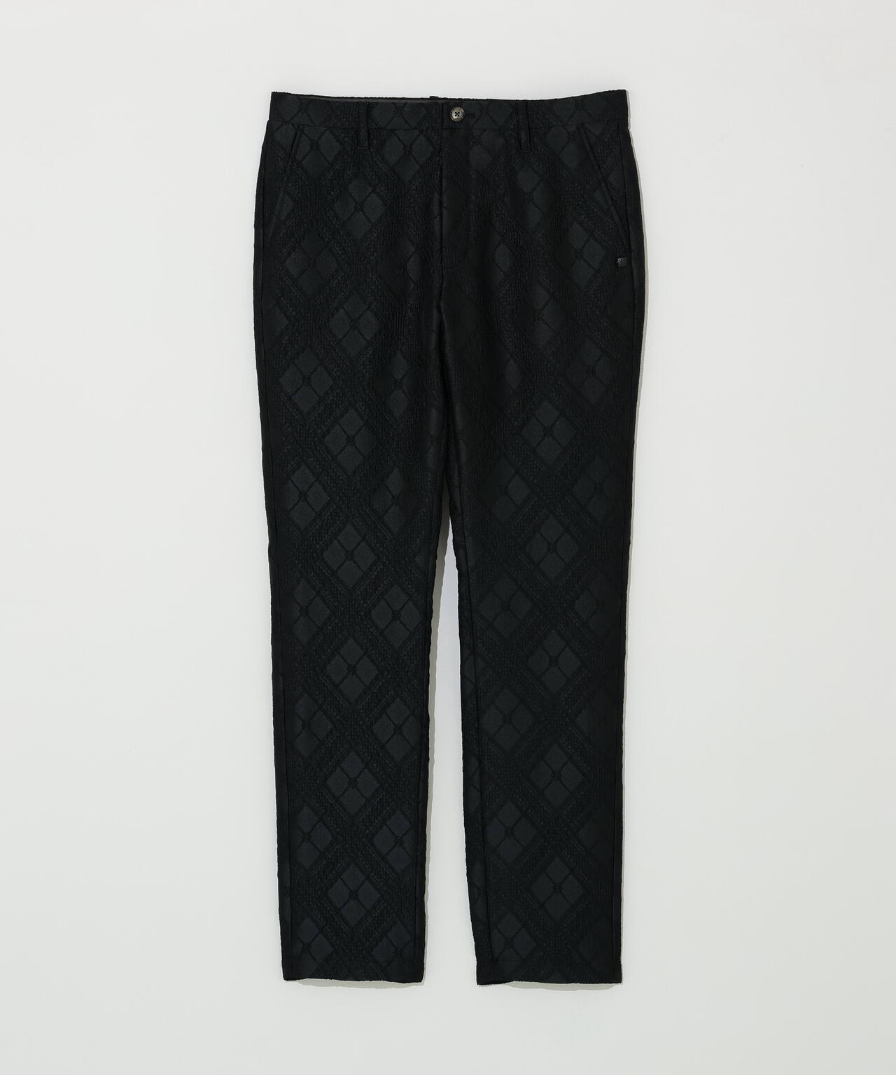 ○★新品未使用　St ANDREWS　クロッシングロゴジャガードパンツ　M　黒 バイアスチェックジャガードパンツ (MENS) | St ANDREWS（セント