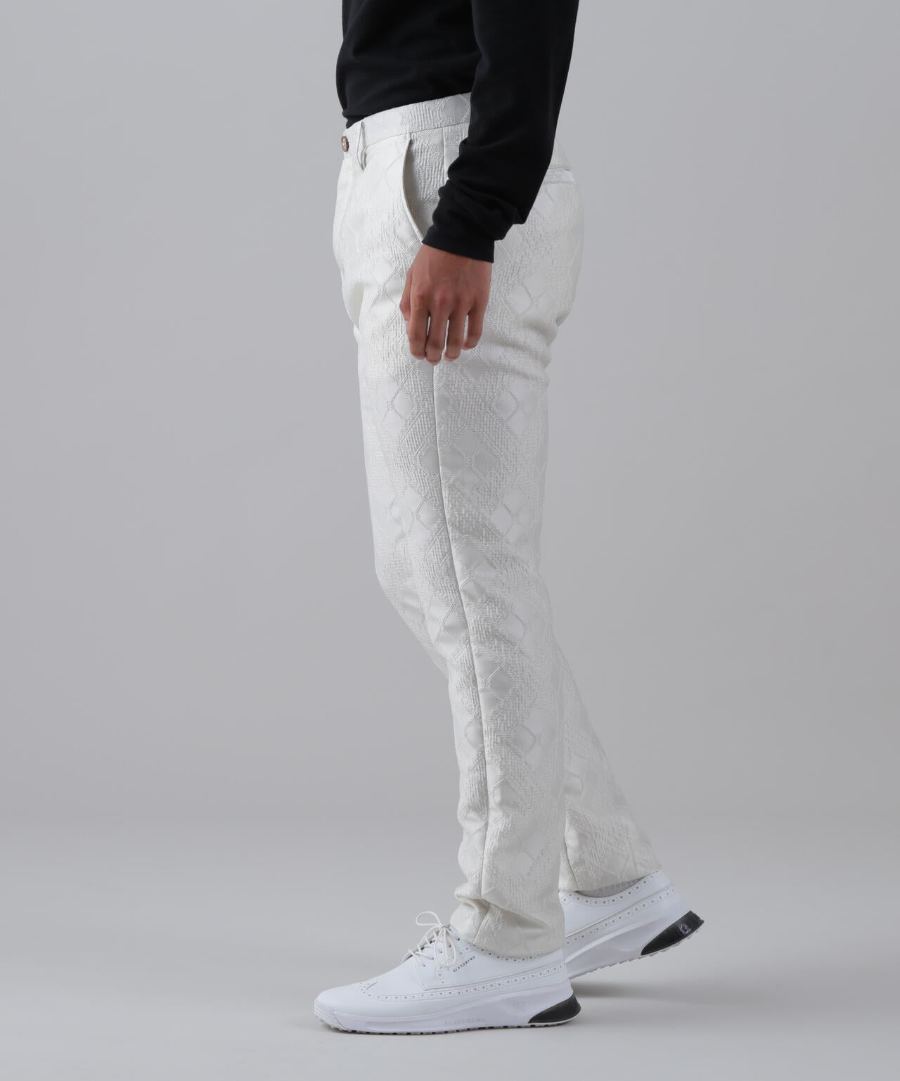 バイアスチェックジャガードパンツ (MENS)