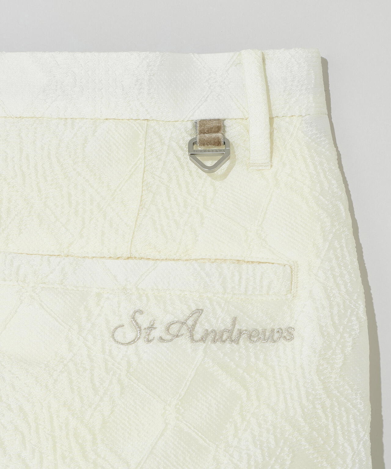 新品 セントアンドリュース ラメジャガード パンツ 定価39600円 灰 L 新品 セントアンドリュース ラメジャガード パンツ 定価39600円 灰 L