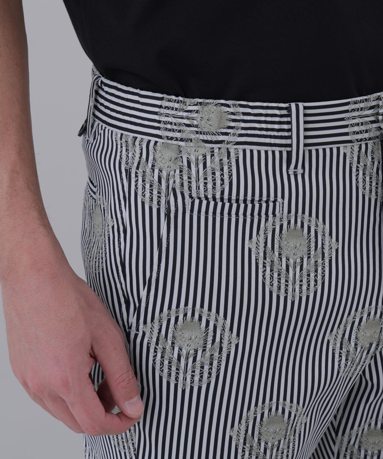 【ストレッチ】ロンドンストライプアザミジャガードパンツ (MENS)