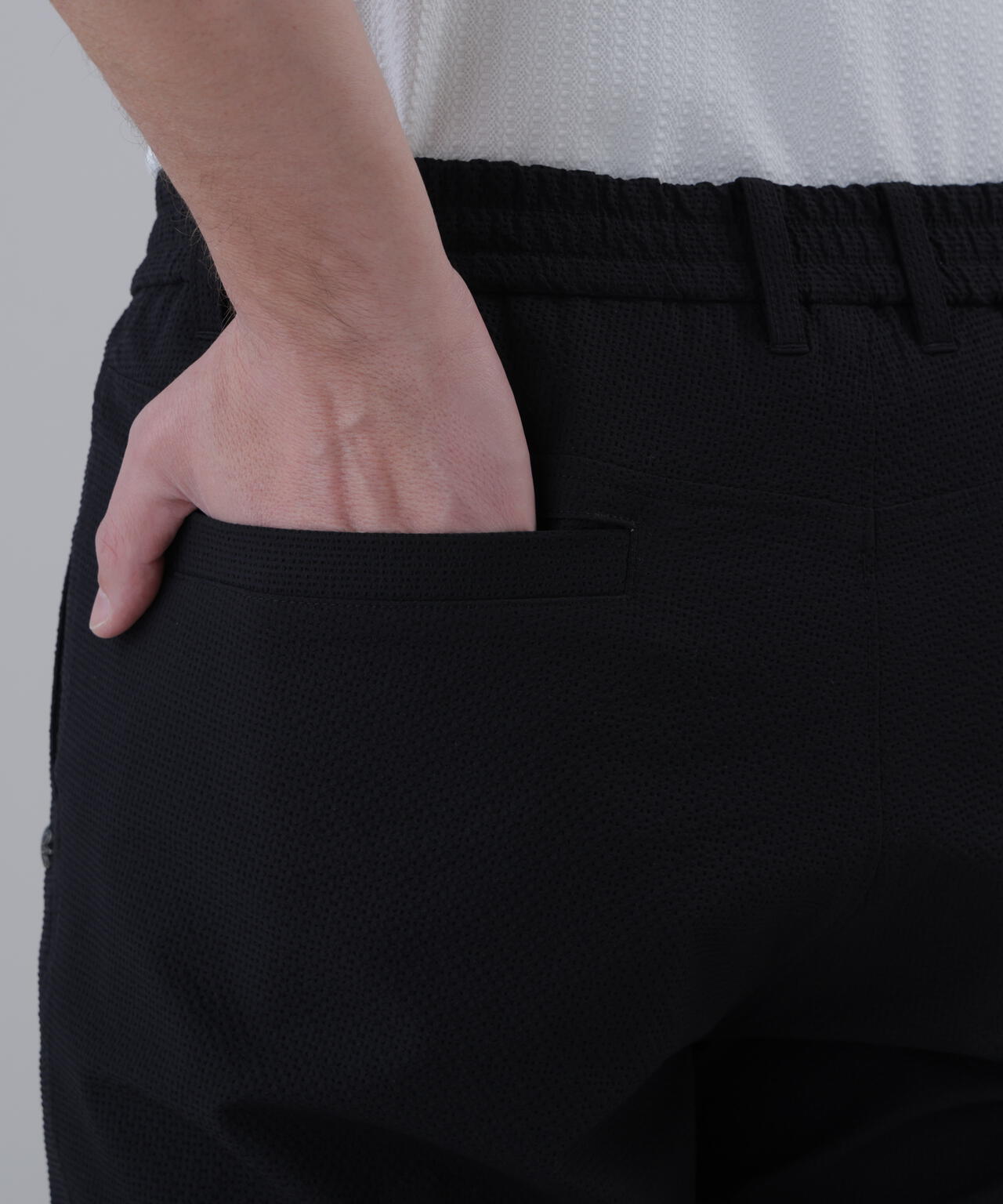 M セントアンドリュース 定価3.9万 千鳥格子 ストレッチ パンツ ブラック 吸水速乾】【ストレッチ】2WAYストレッチパンツ (MENS) | St ANDREWS