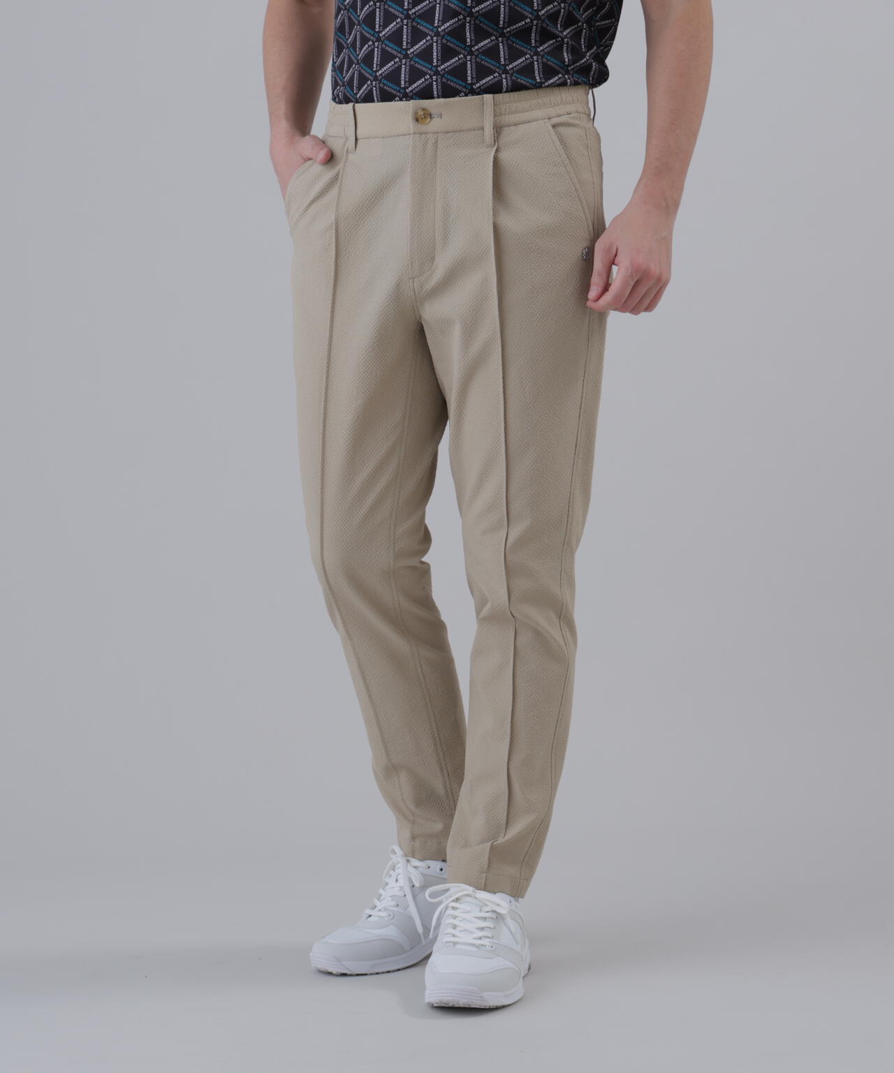 St. ANDREWS メンズベージュ スリムフィットパンツ 吸水速乾】【ストレッチ】2WAYストレッチパンツ (MENS) | St ANDREWS