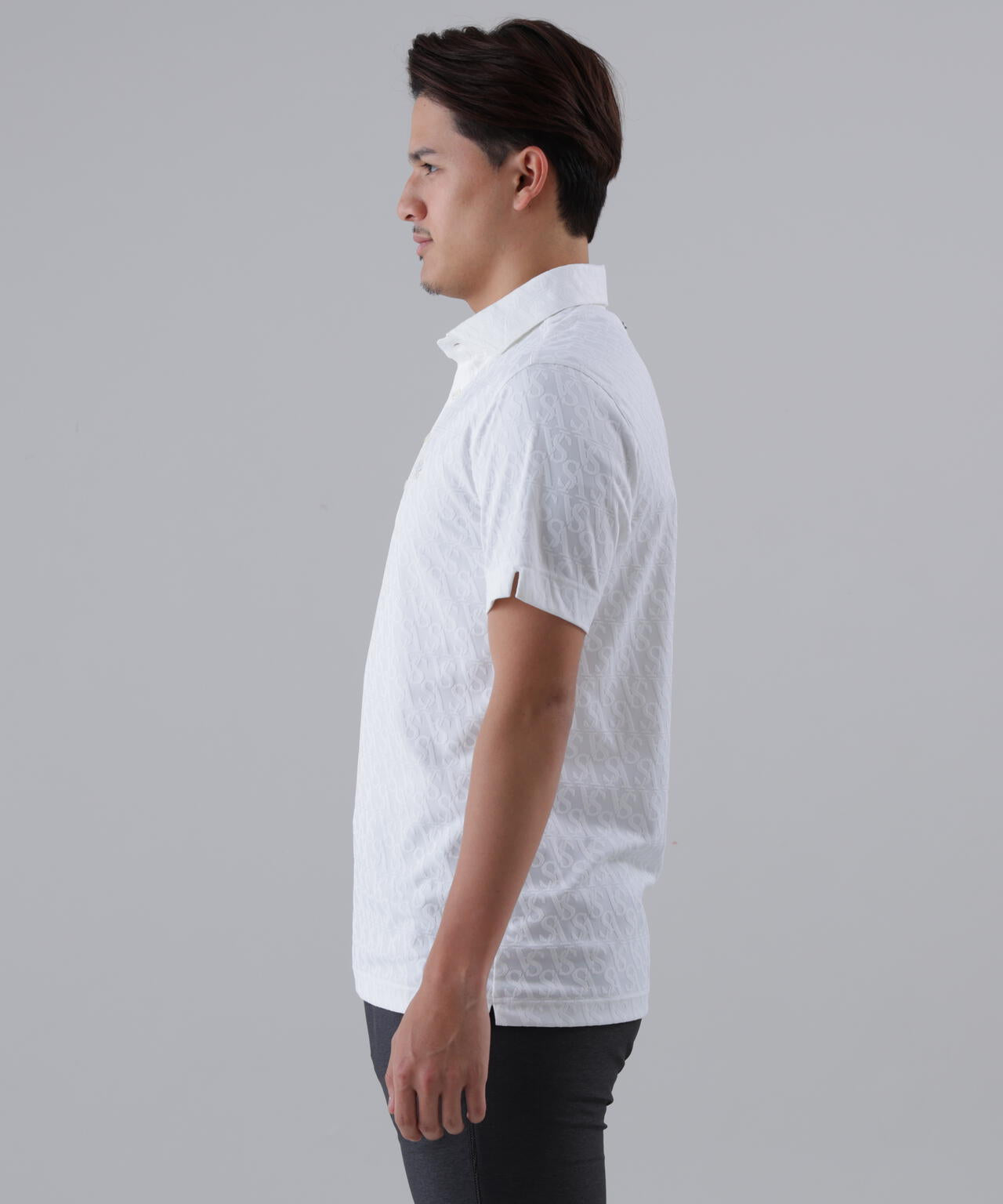 SAロゴジャガード無地半袖シャツ (MENS) | St ANDREWS（セント