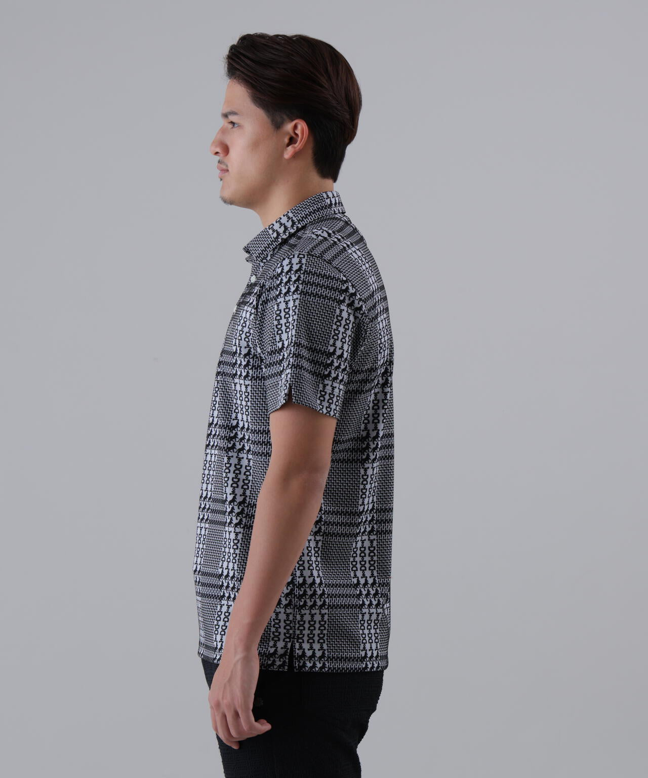 ホースビットチェックジャガード半袖シャツ (MENS)