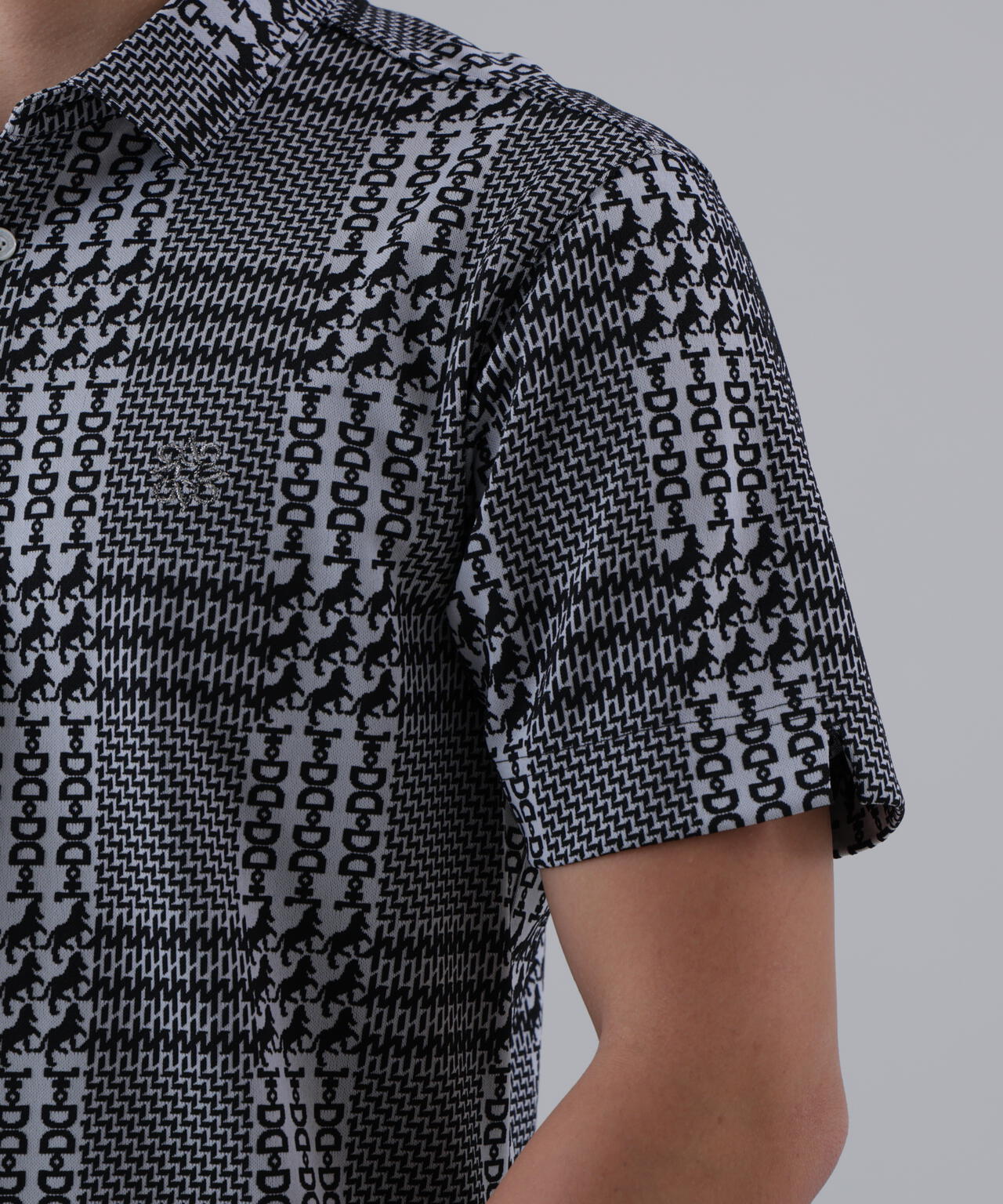 ホースビットチェックジャガード半袖シャツ (MENS)