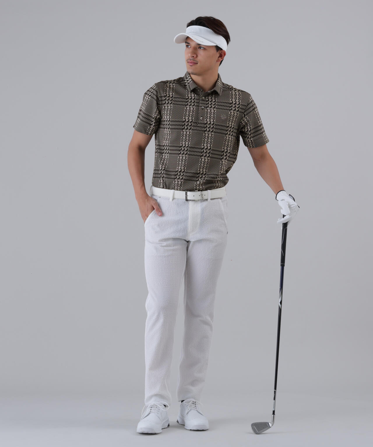 ホースビットチェックジャガード半袖シャツ (MENS)