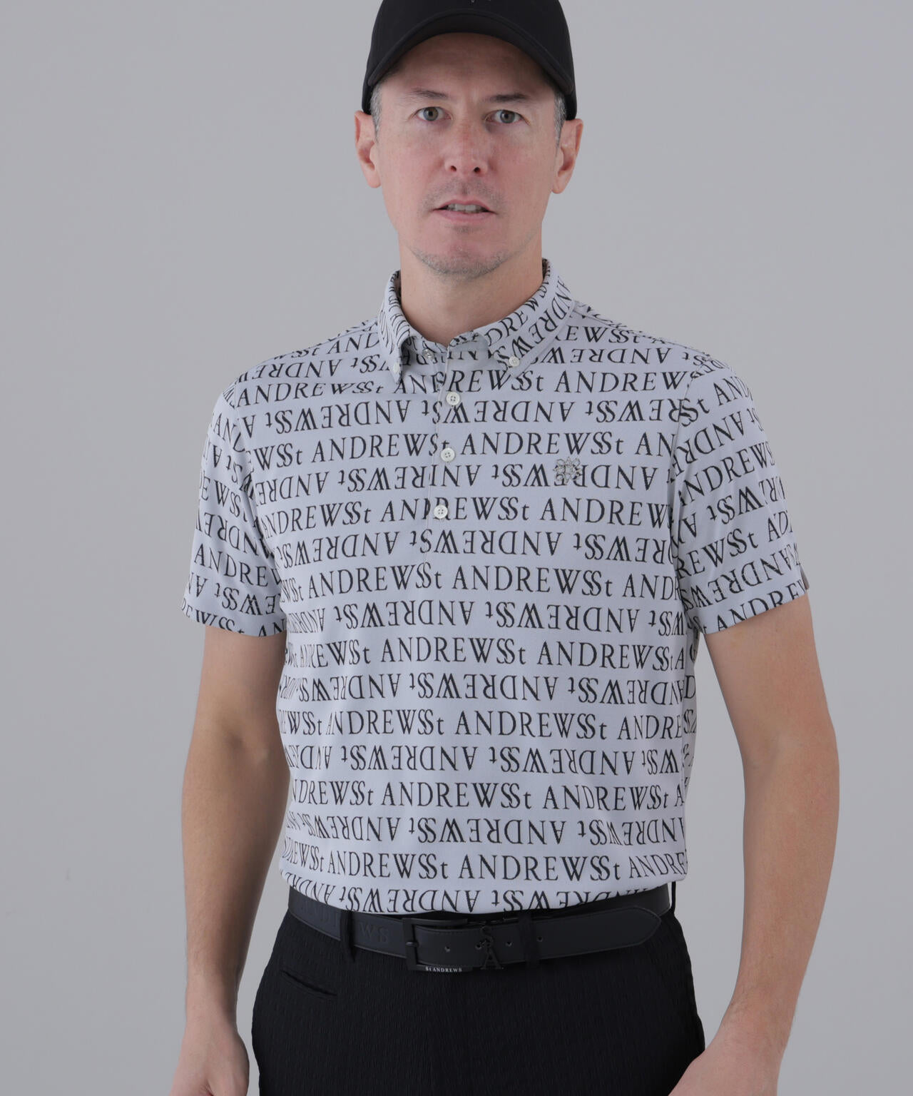 ダブルロゴジャガード半袖シャツ (MENS) | St ANDREWS（セント