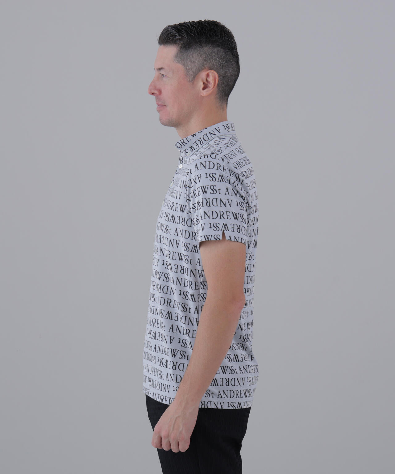 ダブルロゴジャガード半袖シャツ (MENS) | St ANDREWS（セント