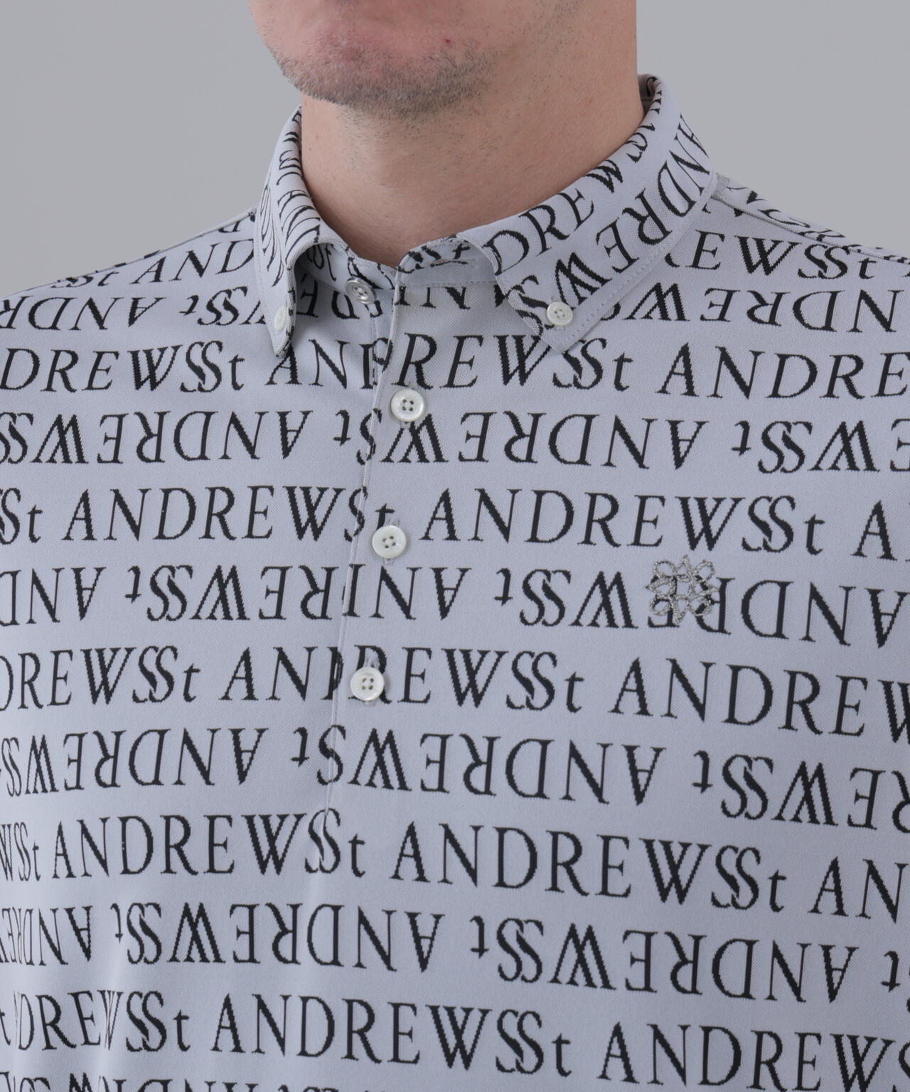 ダブルロゴジャガード半袖シャツ (MENS) | St ANDREWS（セント