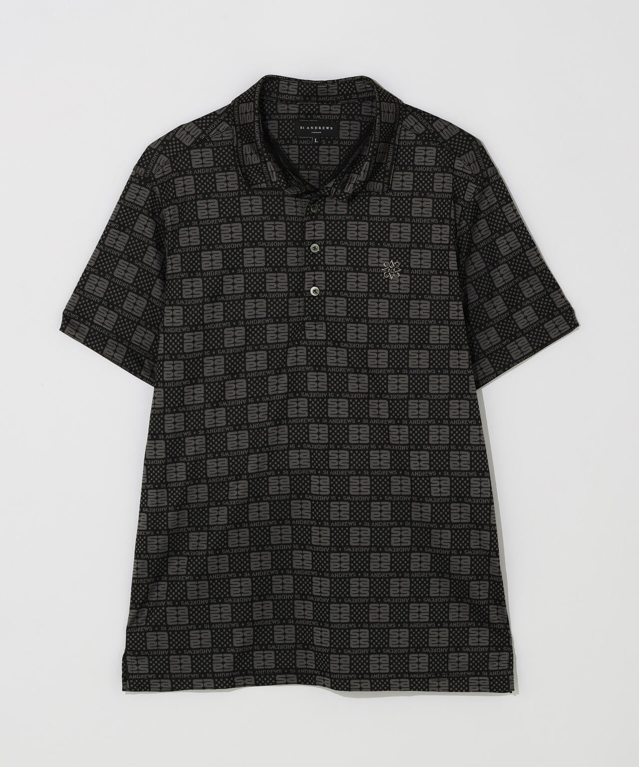 吸水速乾】SAモノグラムジャガード半袖シャツ (MENS) | St ANDREWS