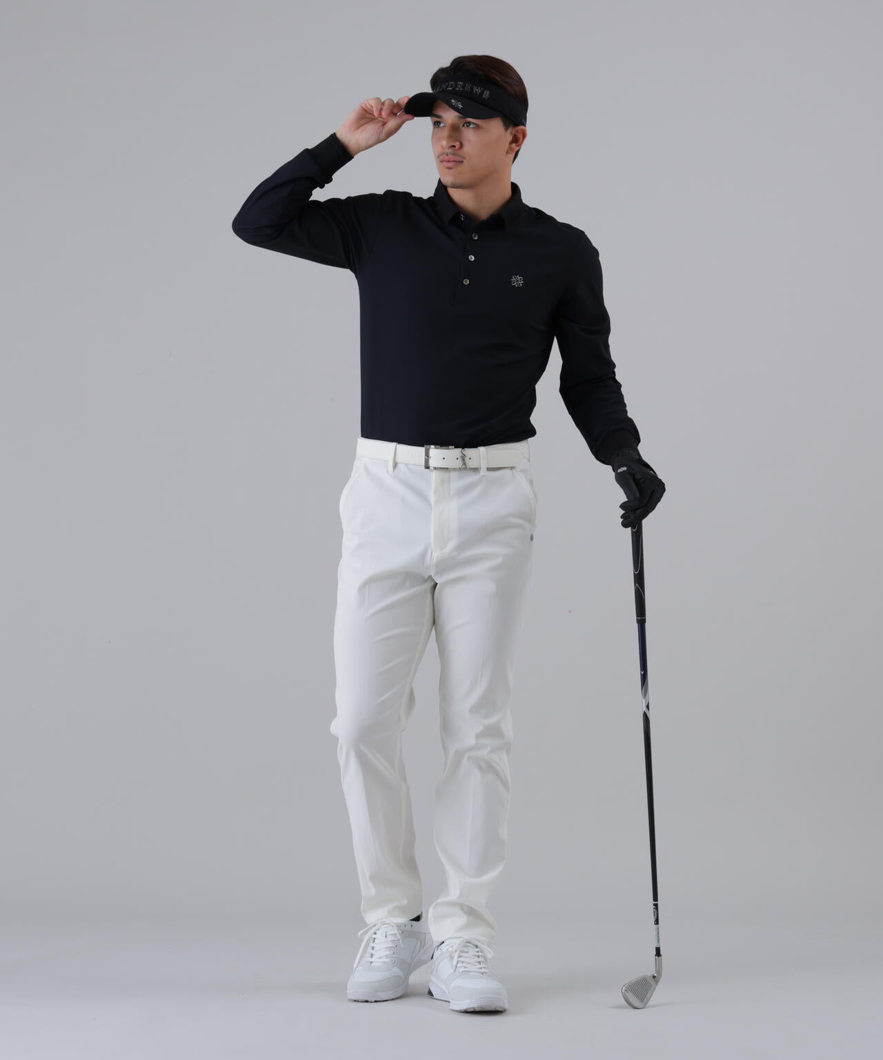 SPX裏使いジャガード長袖ポロ (MENS)