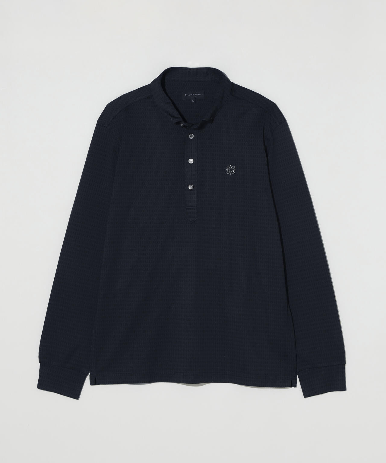 格子ジャガード長袖シャツ (MENS)