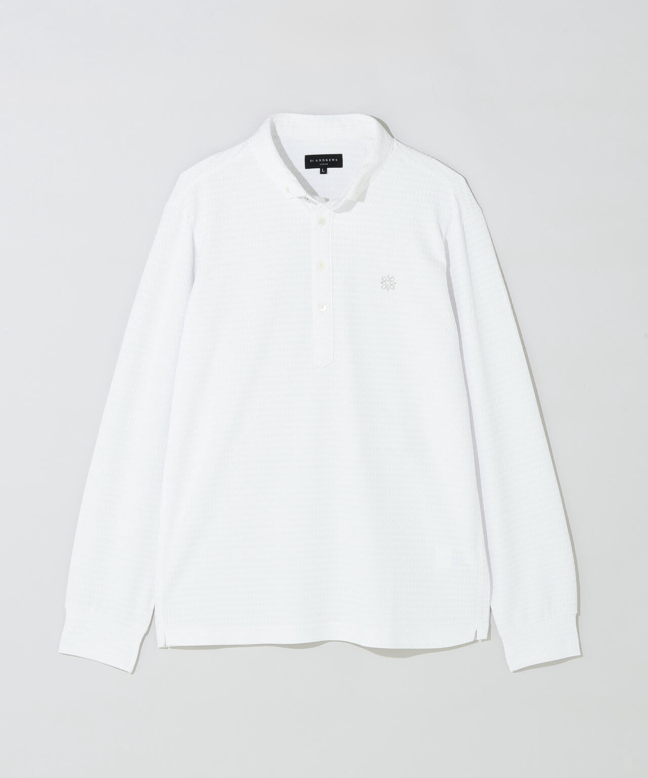 格子ジャガード長袖シャツ (MENS)