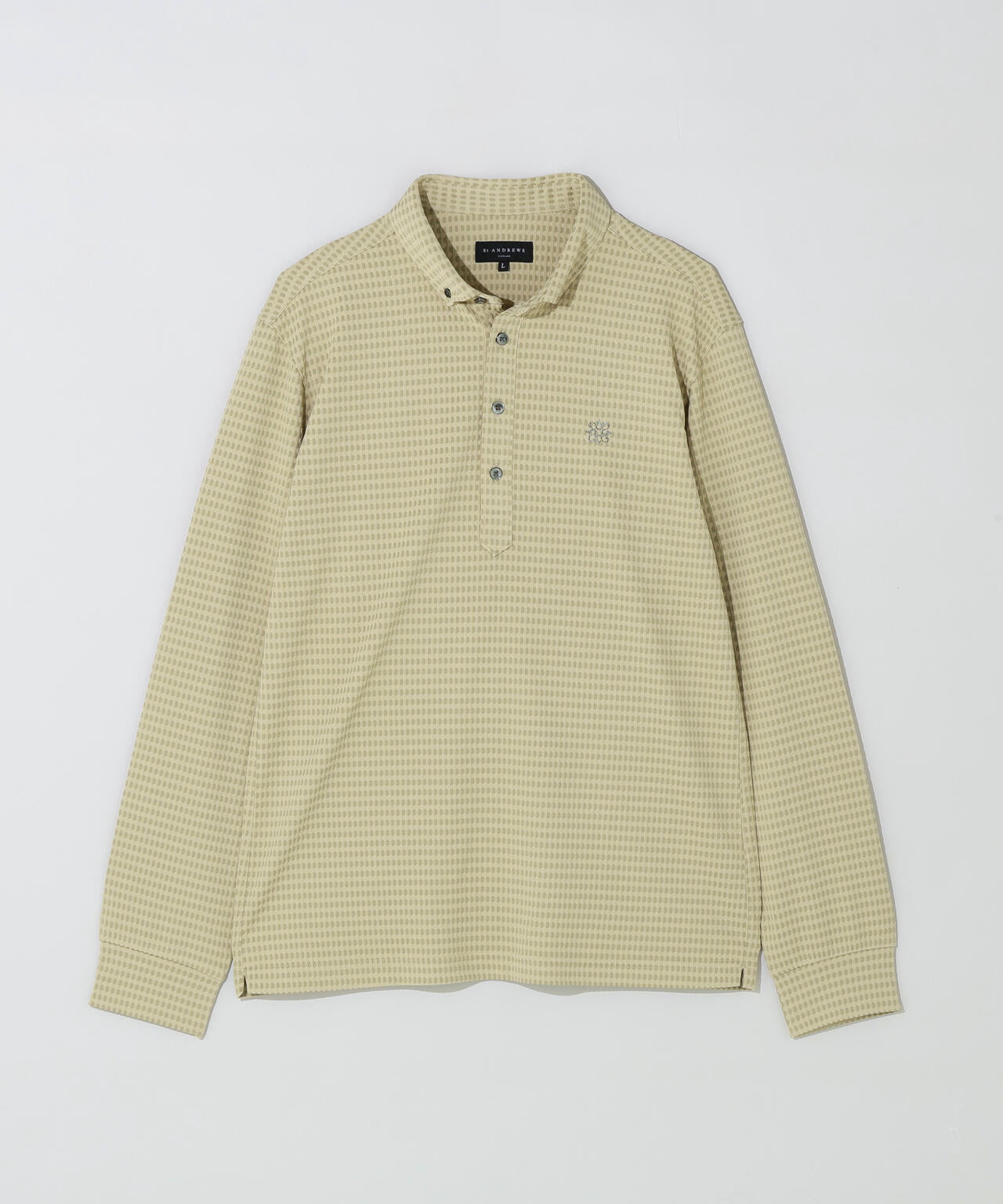 格子ジャガード長袖シャツ (MENS)