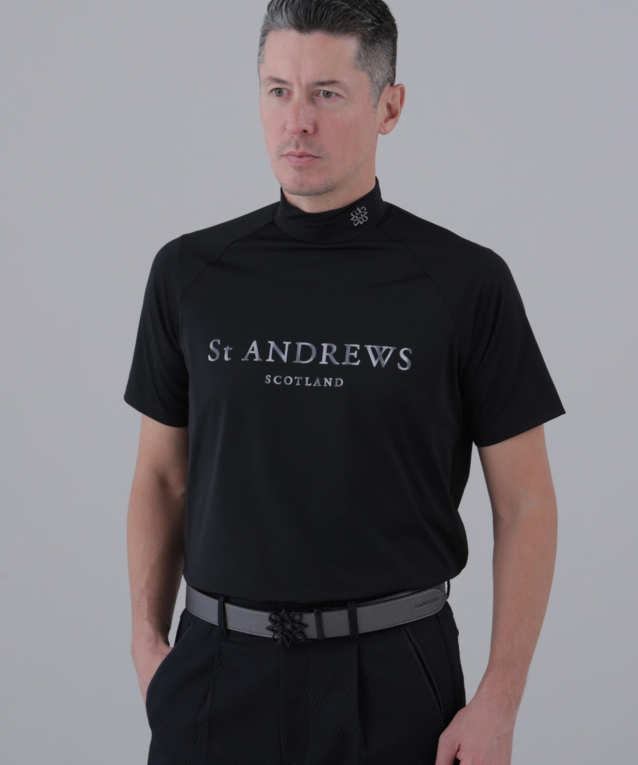ポリエステルベア天竺ハイネックカットソー (MENS) | St ANDREWS
