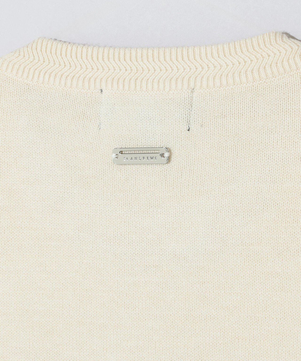 12GSTAインターシャクルーネックニットプルオーバー (MENS)