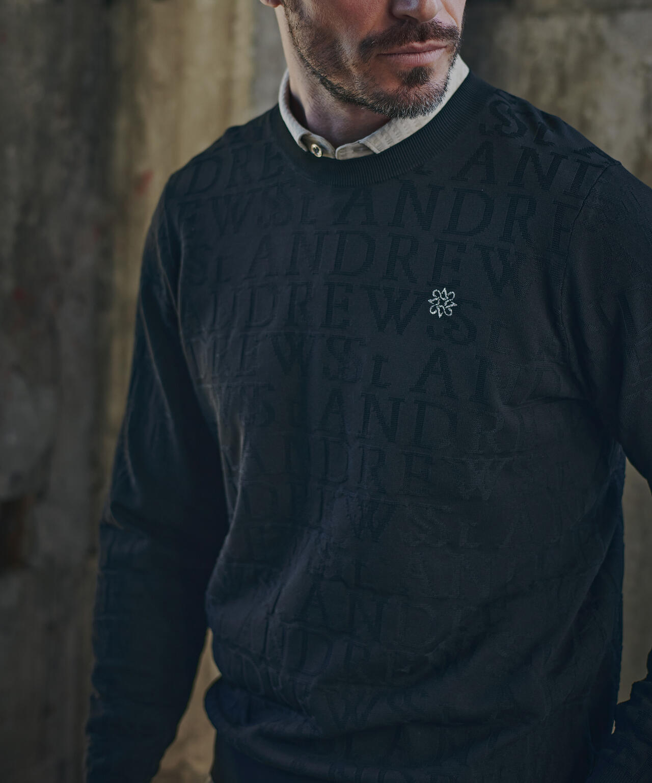 ダブルロゴジャガードプルオーバーニット | St ANDREWS（セント