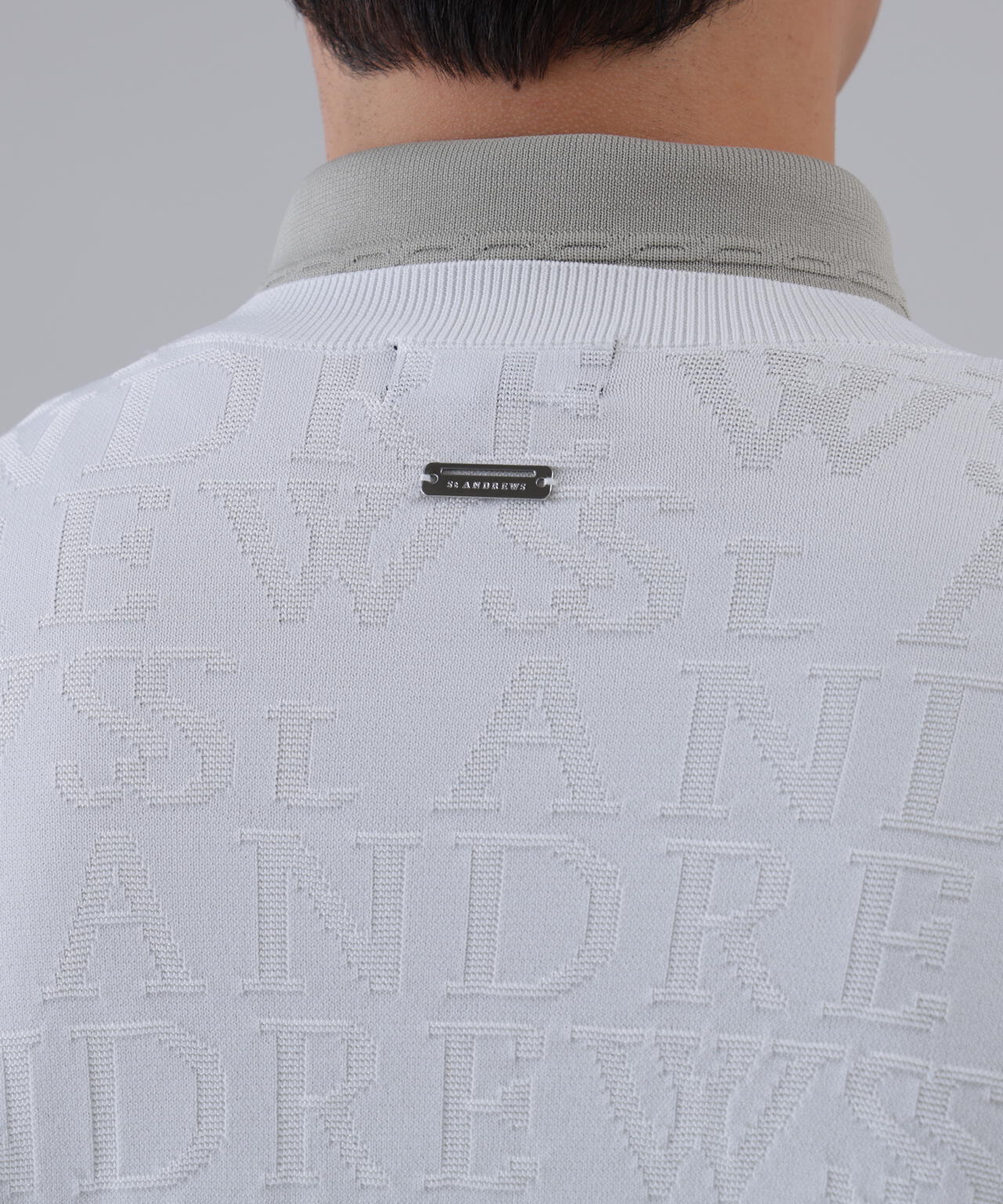 ダブルロゴジャガードクルーネックニットプルオーバー (MENS)