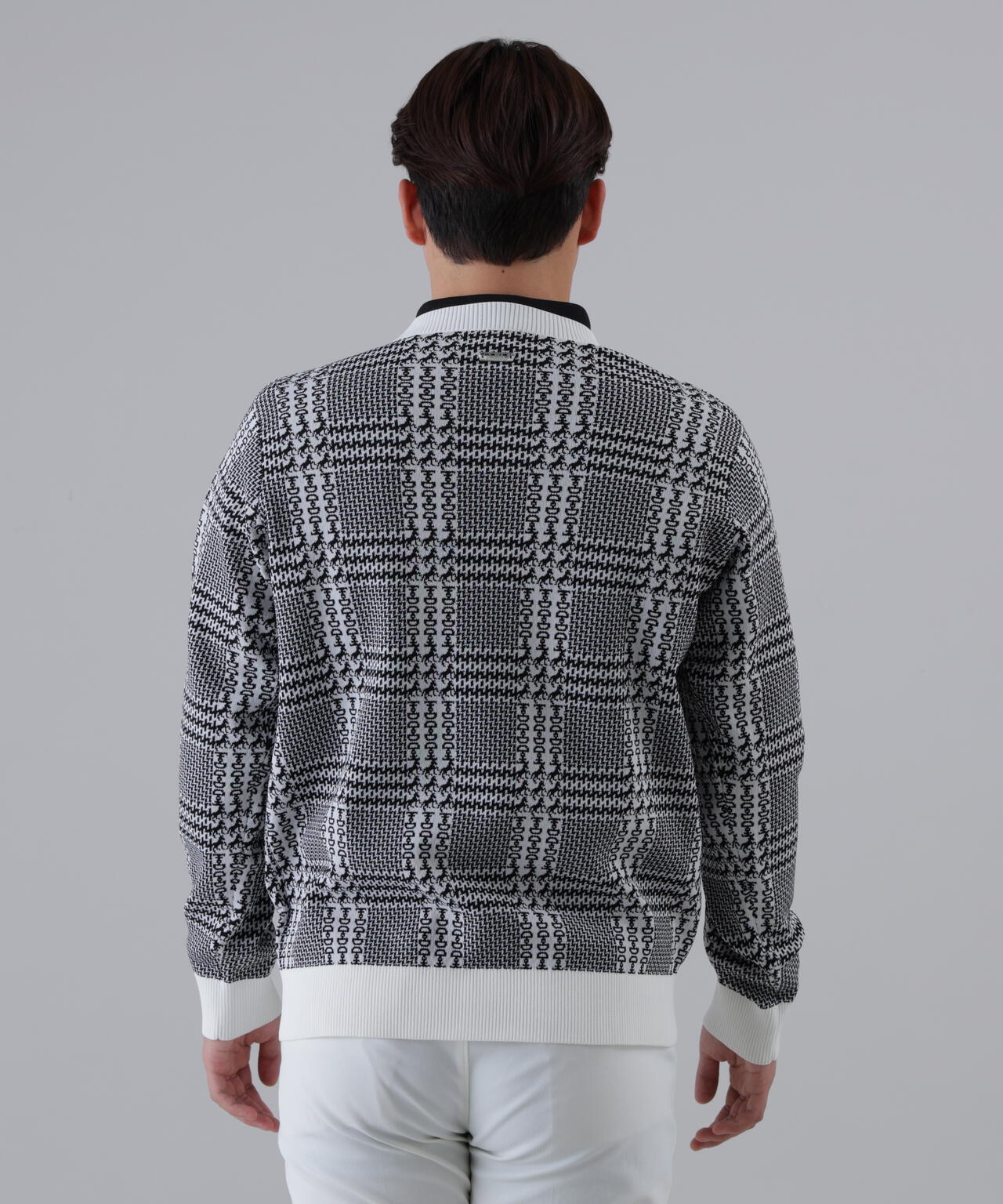 14Gホースビットチェックジャガードプルオーバーニット (MENS)