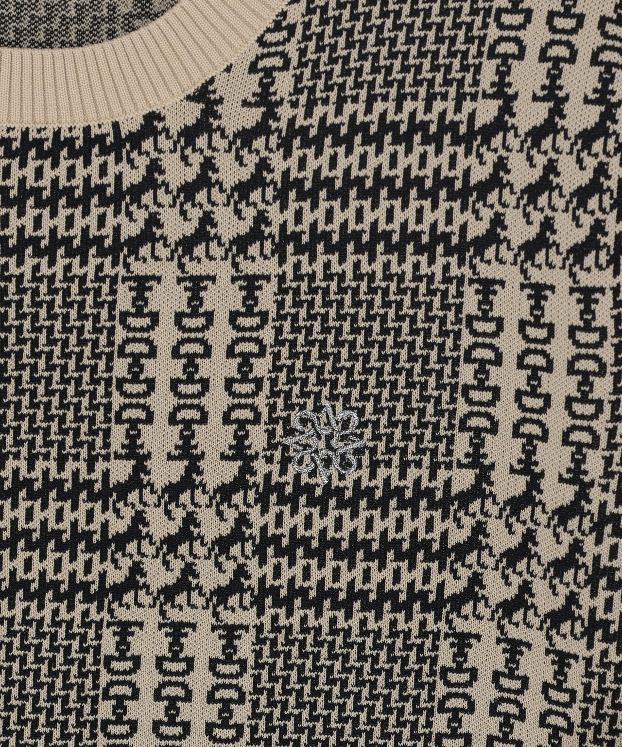 14Gホースビットチェックジャガードプルオーバーニット (MENS)