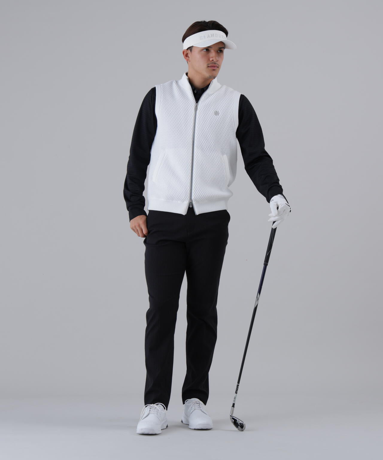 ジップアップニットベスト (MENS)