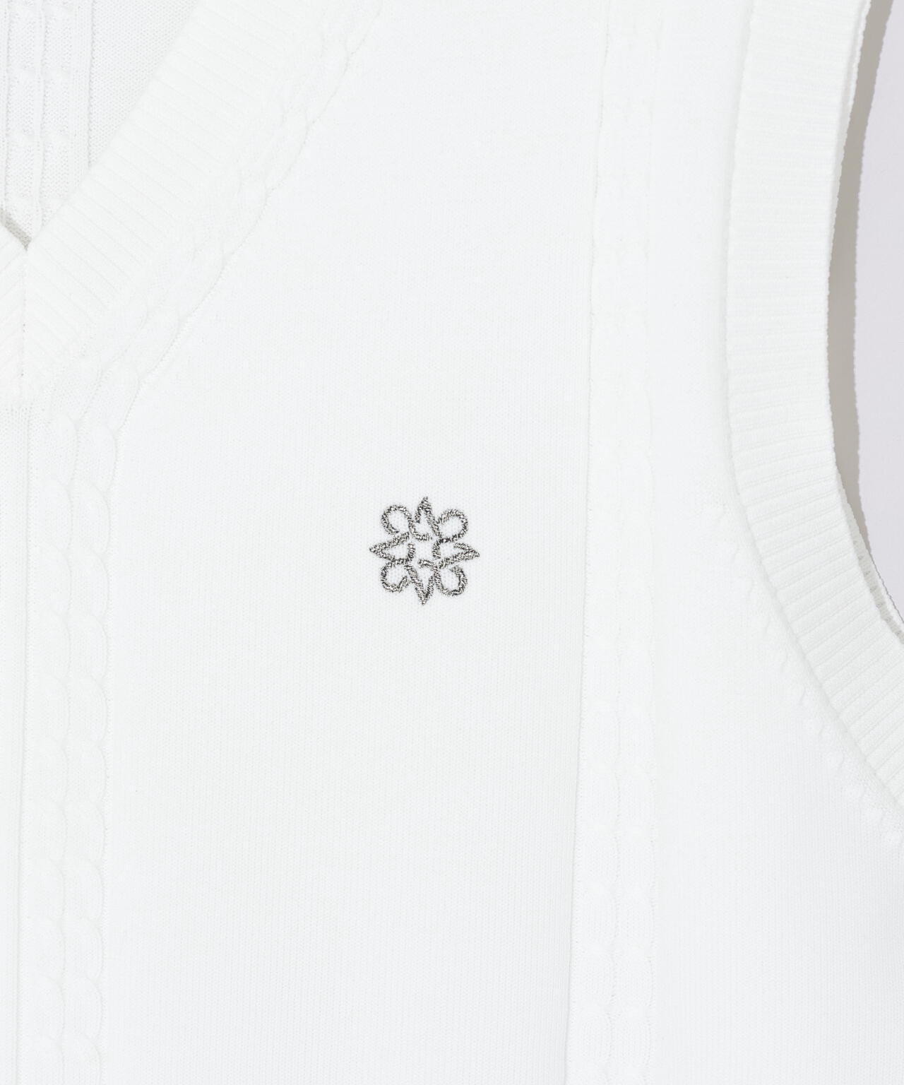 9GケーブルVネックニットベルトプルオーバー (MENS)