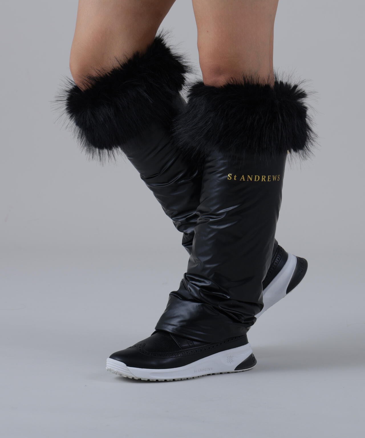 ポリエステルタフタ×ファーレッグウォーマー (WOMENS)