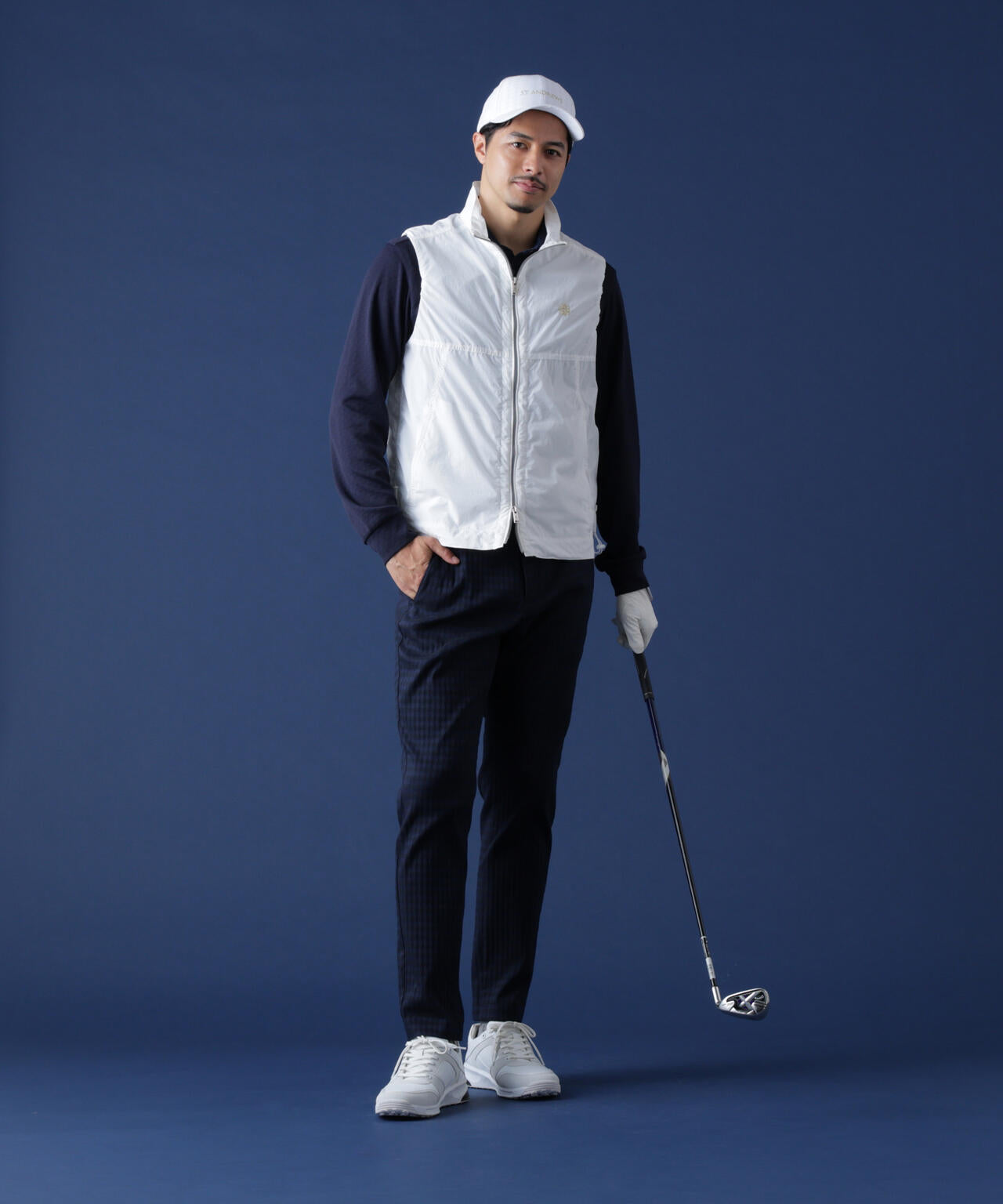 THE OLD COURSE][ストレッチ] 千鳥ジャガードパンツ (MENS) | ST