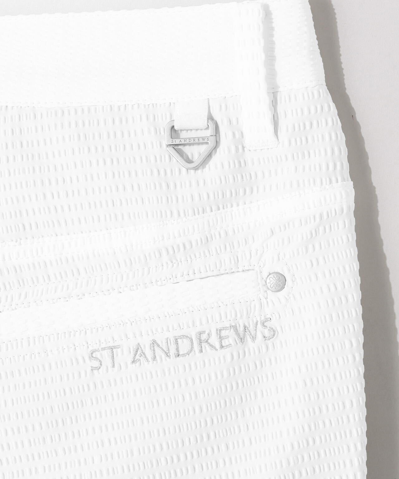 セントアンドリュース　サイズM 白 ストレッチ】ポプリンボーダーパンツ (MENS) | St ANDREWS（セント