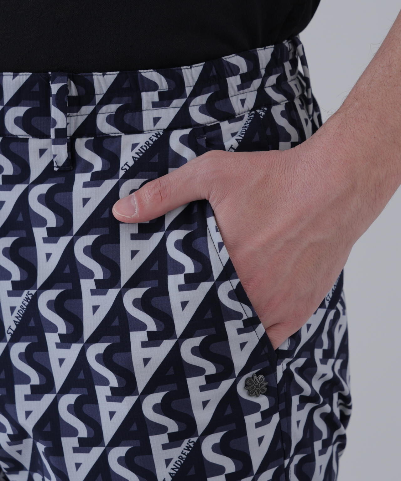 ストレッチ】SAラインプリントショートパンツ (MENS) | St ANDREWS ストレッチ】SAラインプリントショートパンツ (MENS) | St ANDREWS