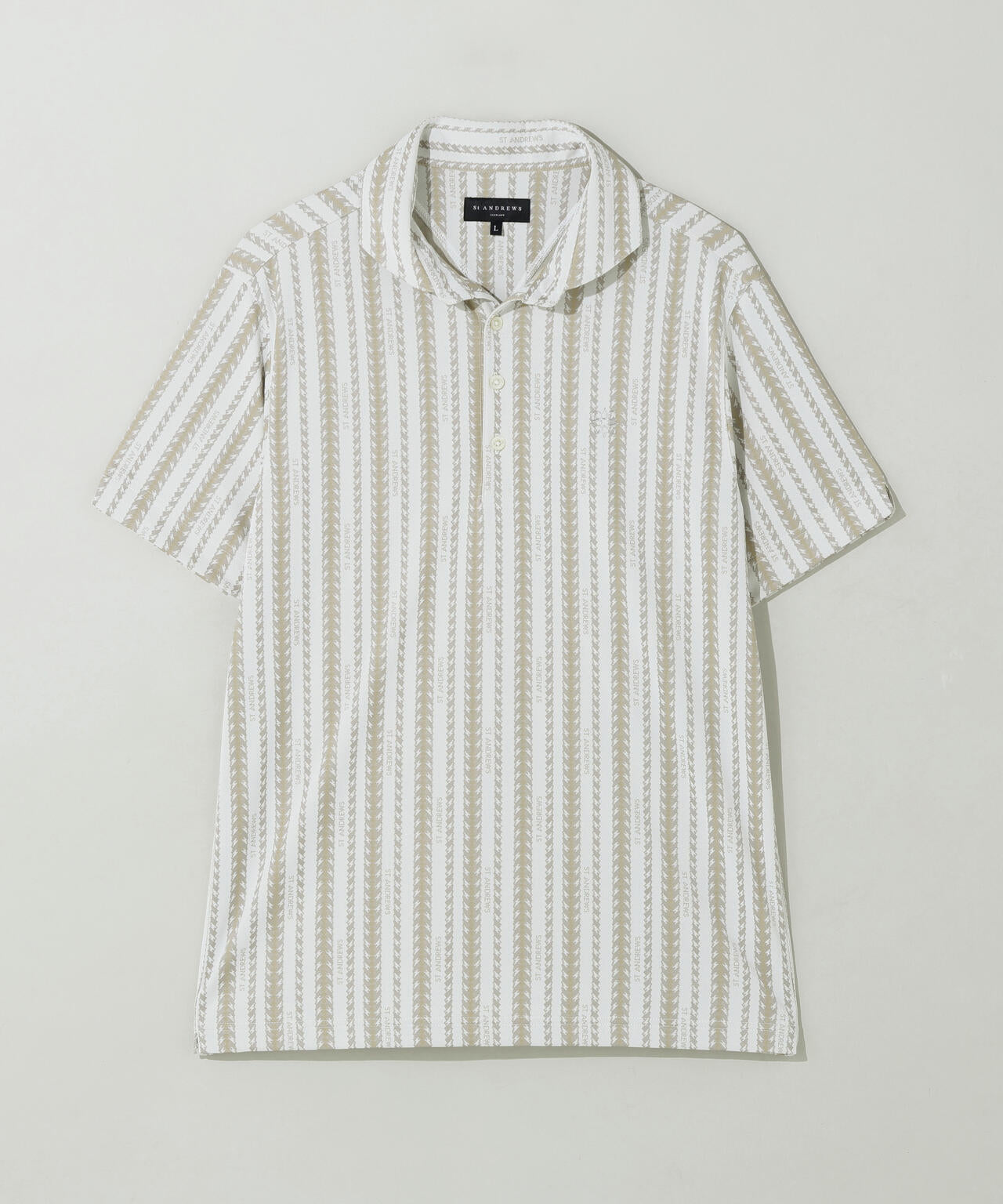 縄ストライプジャガード半袖シャツ (MENS) | St ANDREWS（セント