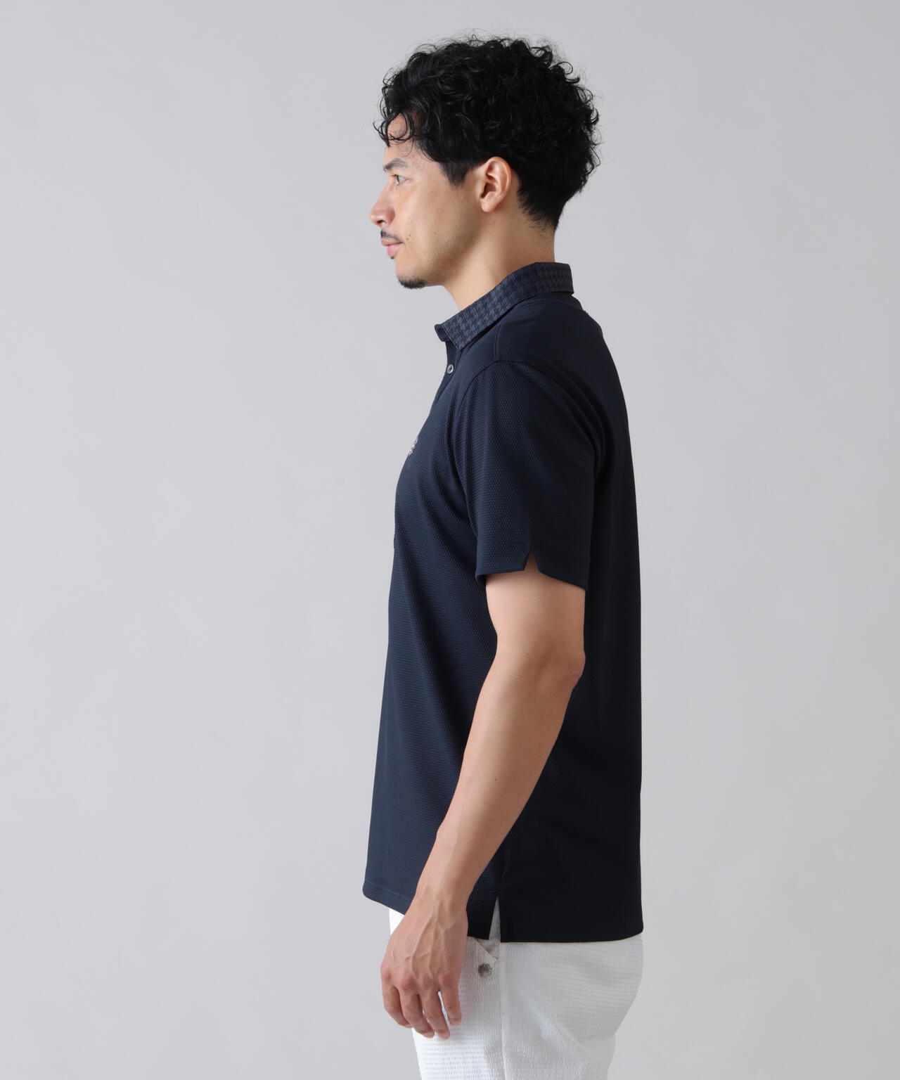 吸水速乾】【UVカット】ポップコーンストレッチ半袖ポロシャツ (MENS