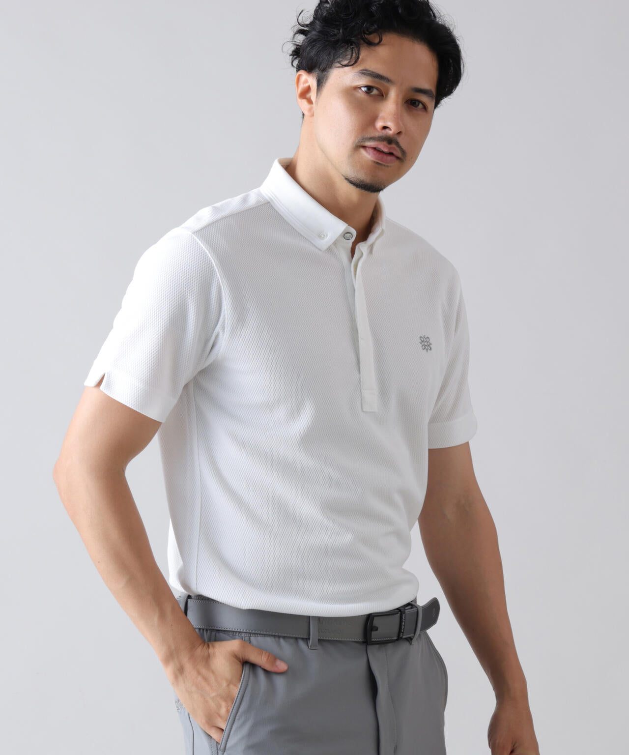 吸水速乾] ハニカム鹿の子半袖ポロシャツ (MENS) | St ANDREWS（セント