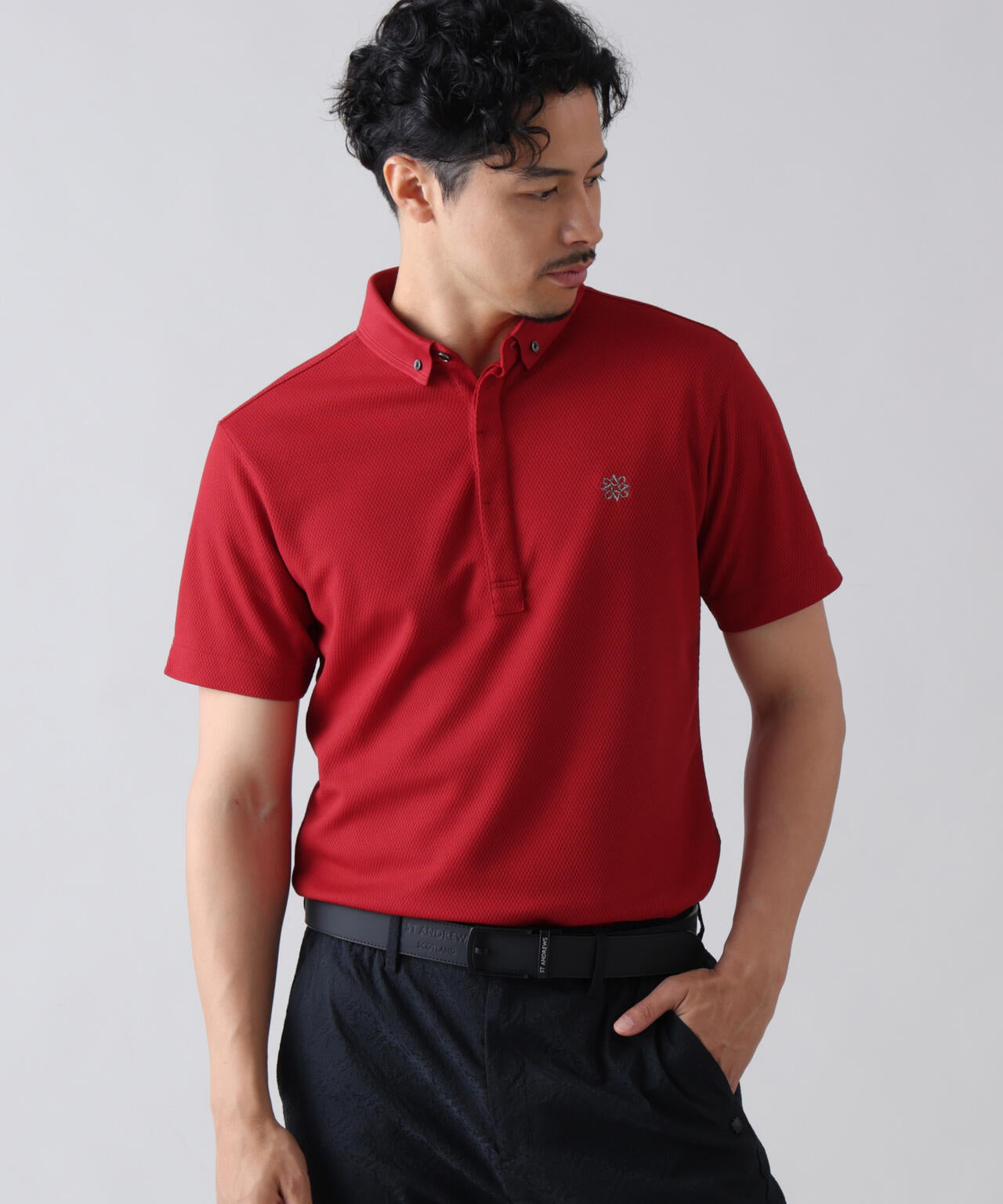 吸水速乾] ハニカム鹿の子半袖ポロシャツ (MENS) | St ANDREWS（セント
