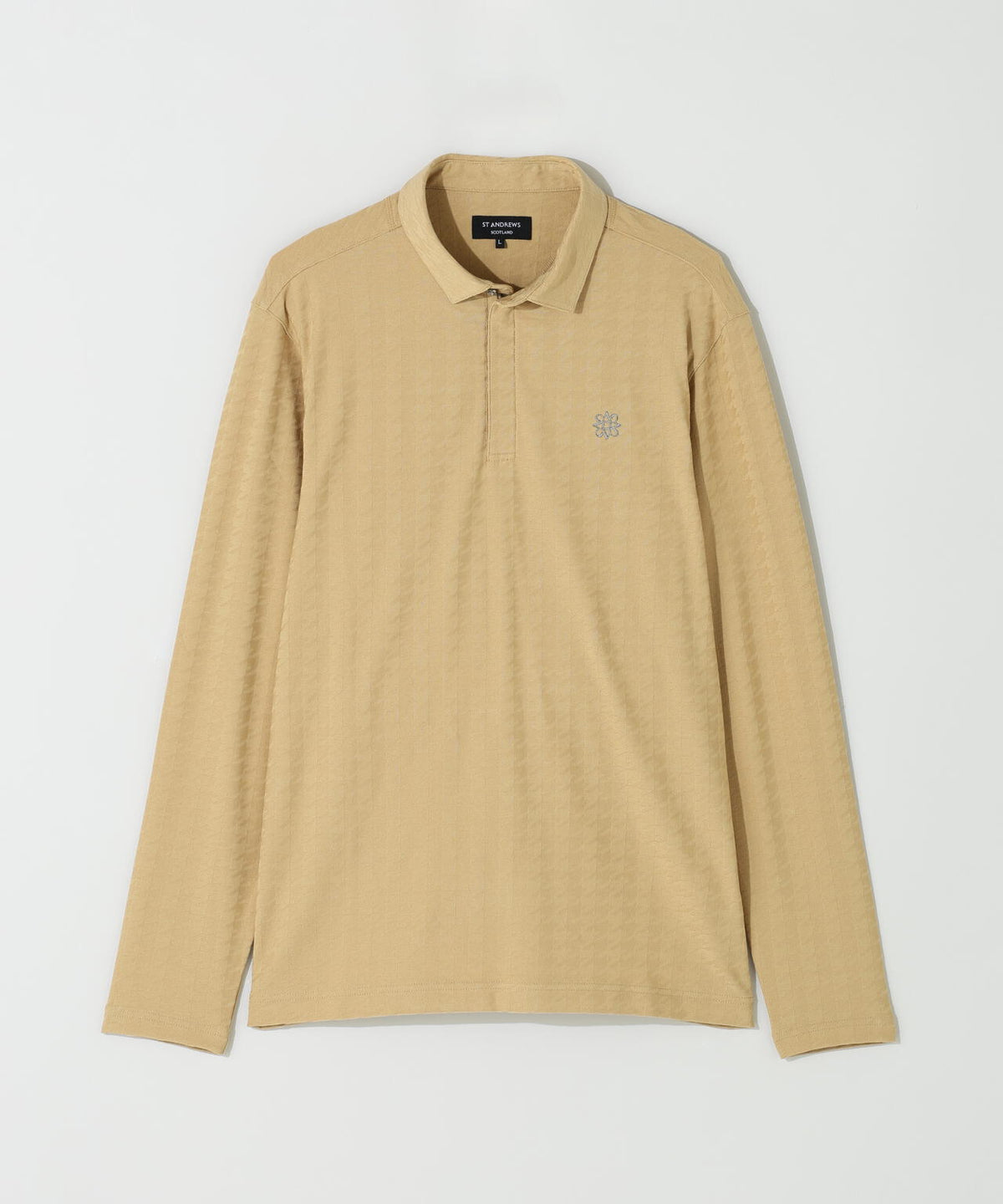 [吸湿発熱・保温] セルヒート千鳥リンクス長袖ポロシャツ (MENS)