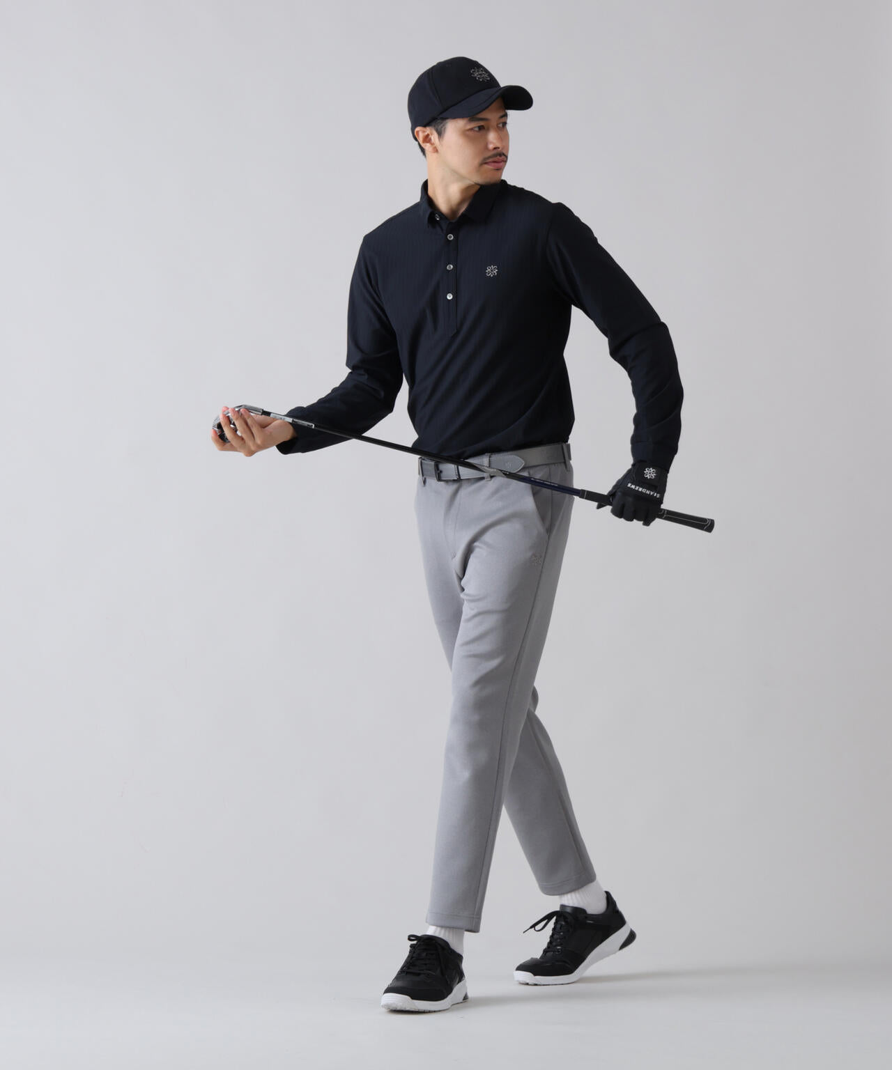 吸水速乾・UVカット] サッカー調ジャガード長袖シャツ (MENS) | St