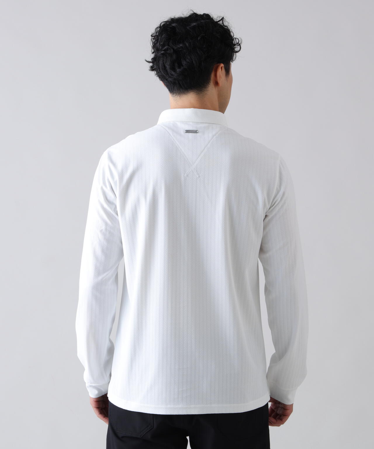 吸水速乾・UVカット] サッカー調ジャガード長袖シャツ (MENS) | St