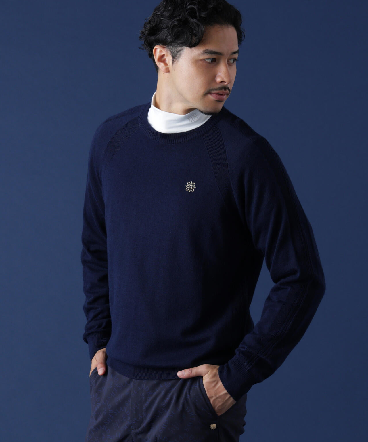 THE OLD COURSE]12G天竺クルーネックニットプルオーバー (MENS) | ST